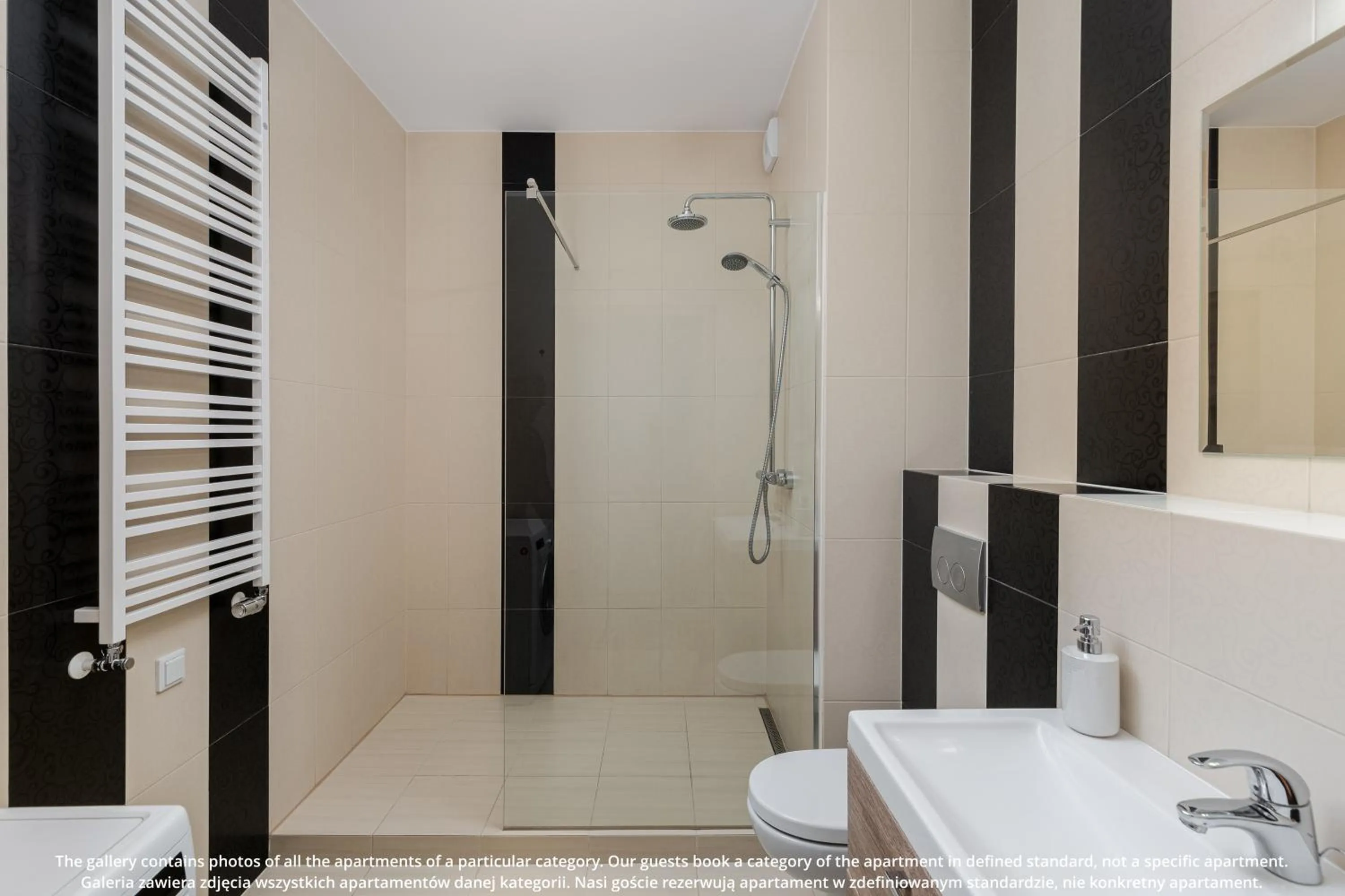 Shower in EXCLUSIVE Aparthotel Kraków Browar Lubicz