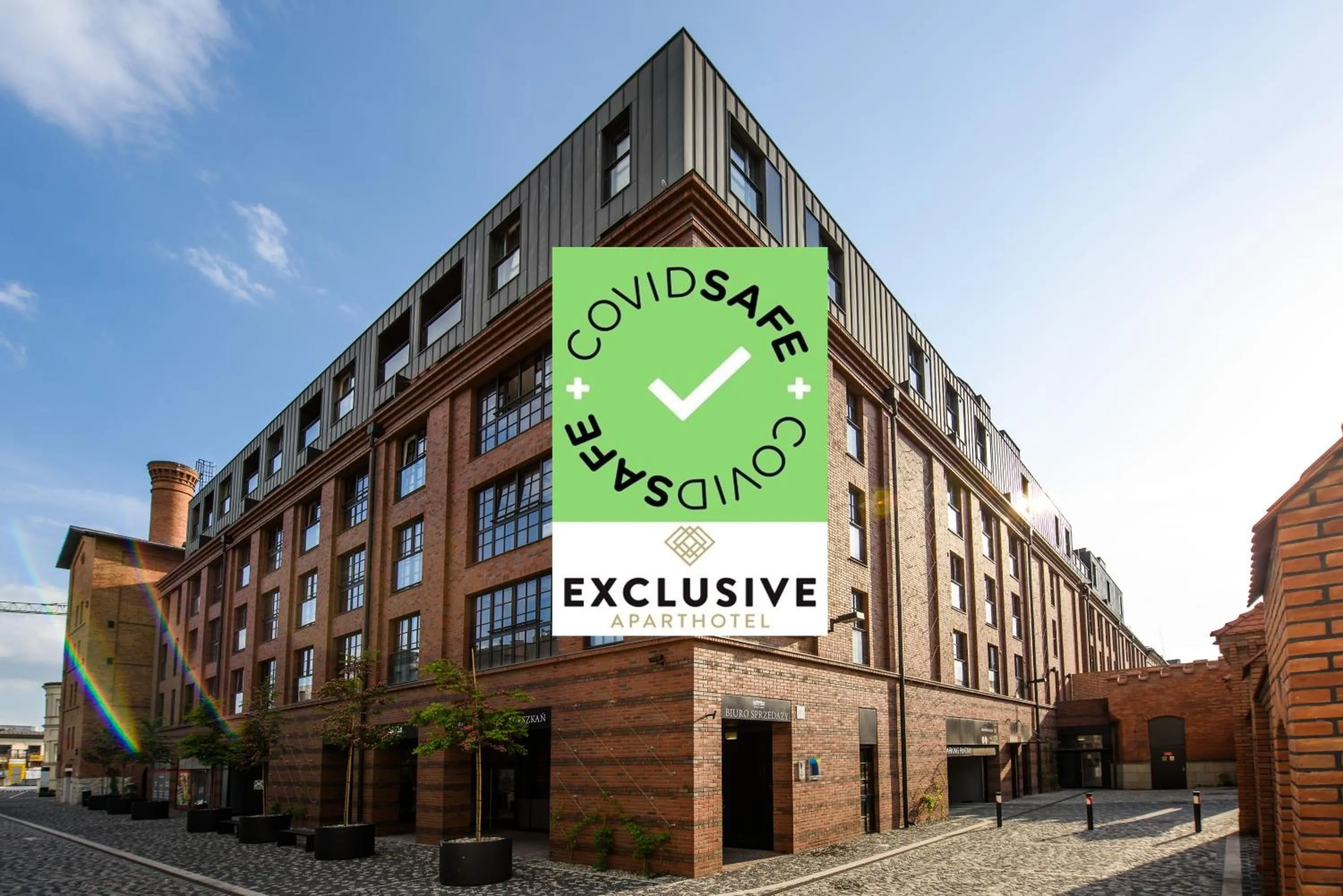 Property building in EXCLUSIVE Aparthotel Kraków Browar Lubicz