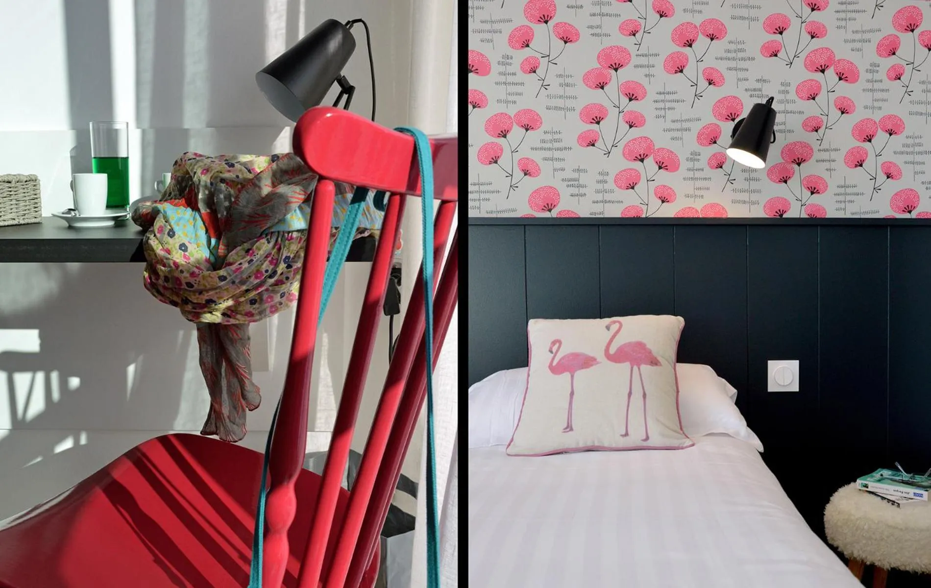 Bed in Logis Hotel Du Port