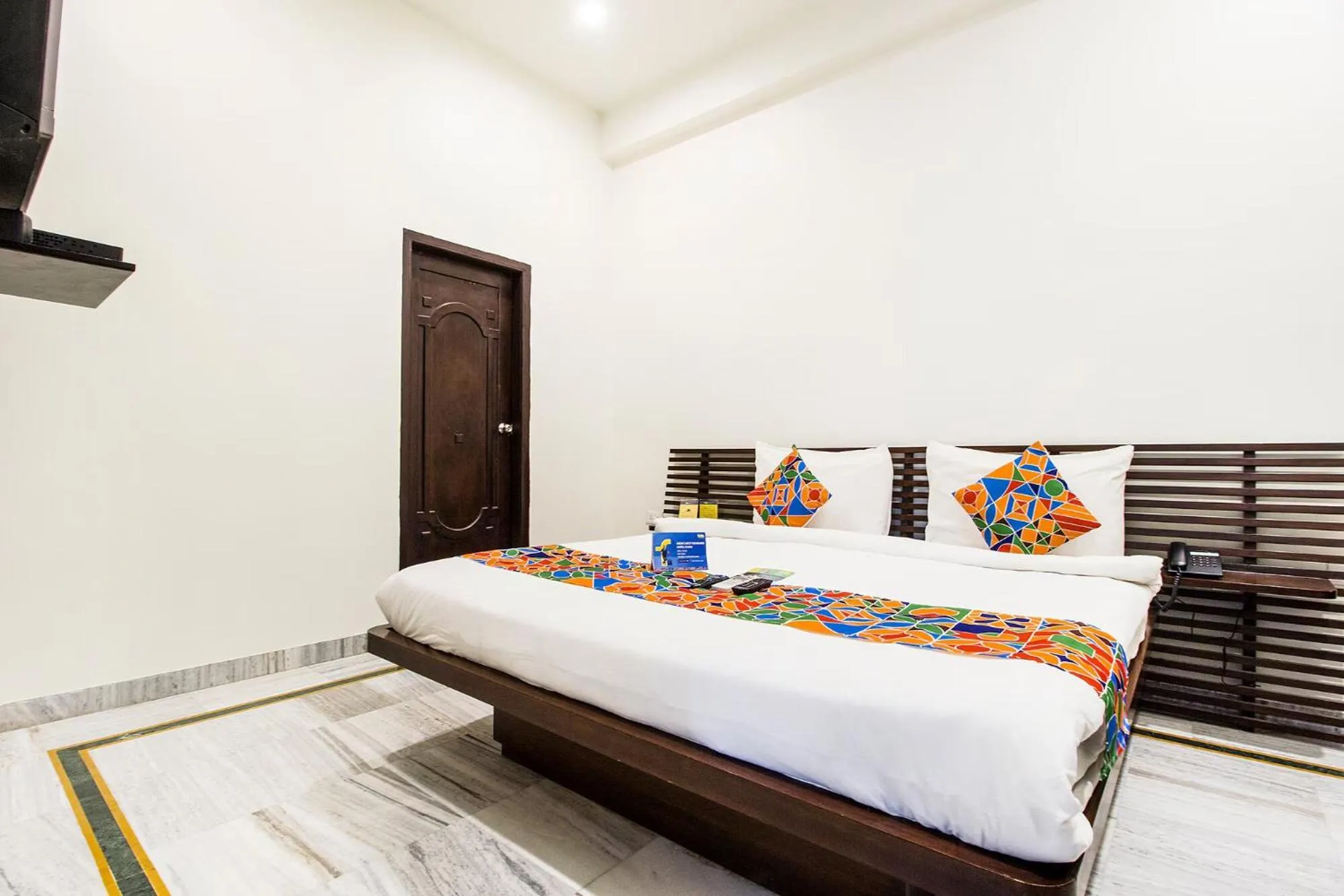 Bed in FabHotel Jaipur Villa