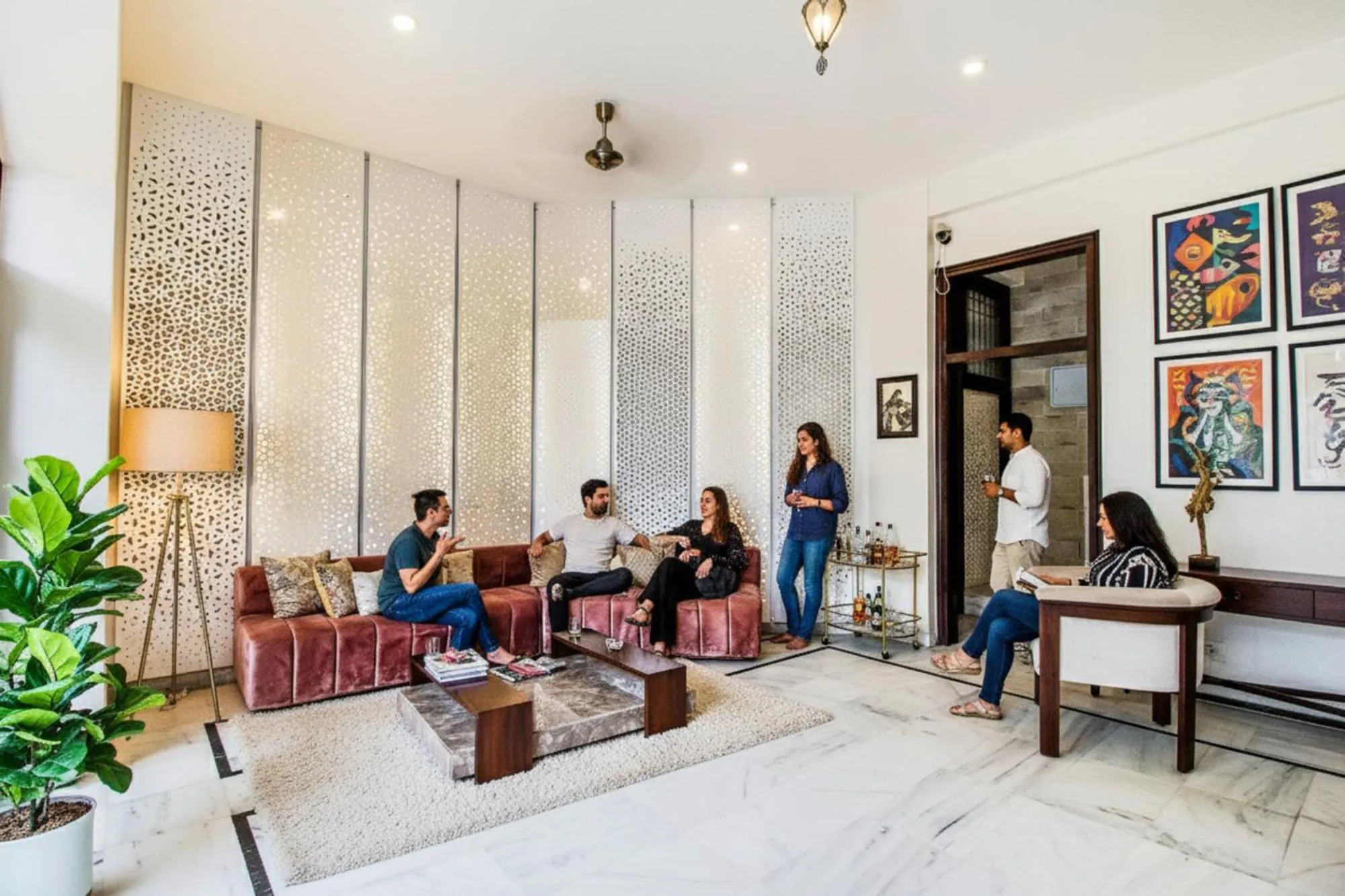 Lobby or reception in FabHotel Jaipur Villa