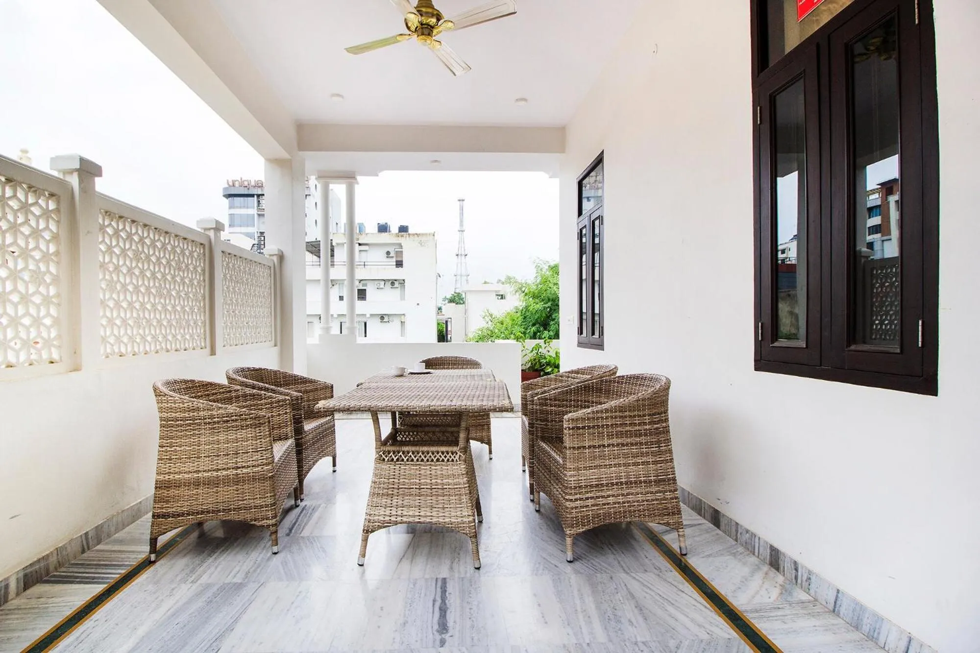 Seating area in FabHotel Jaipur Villa