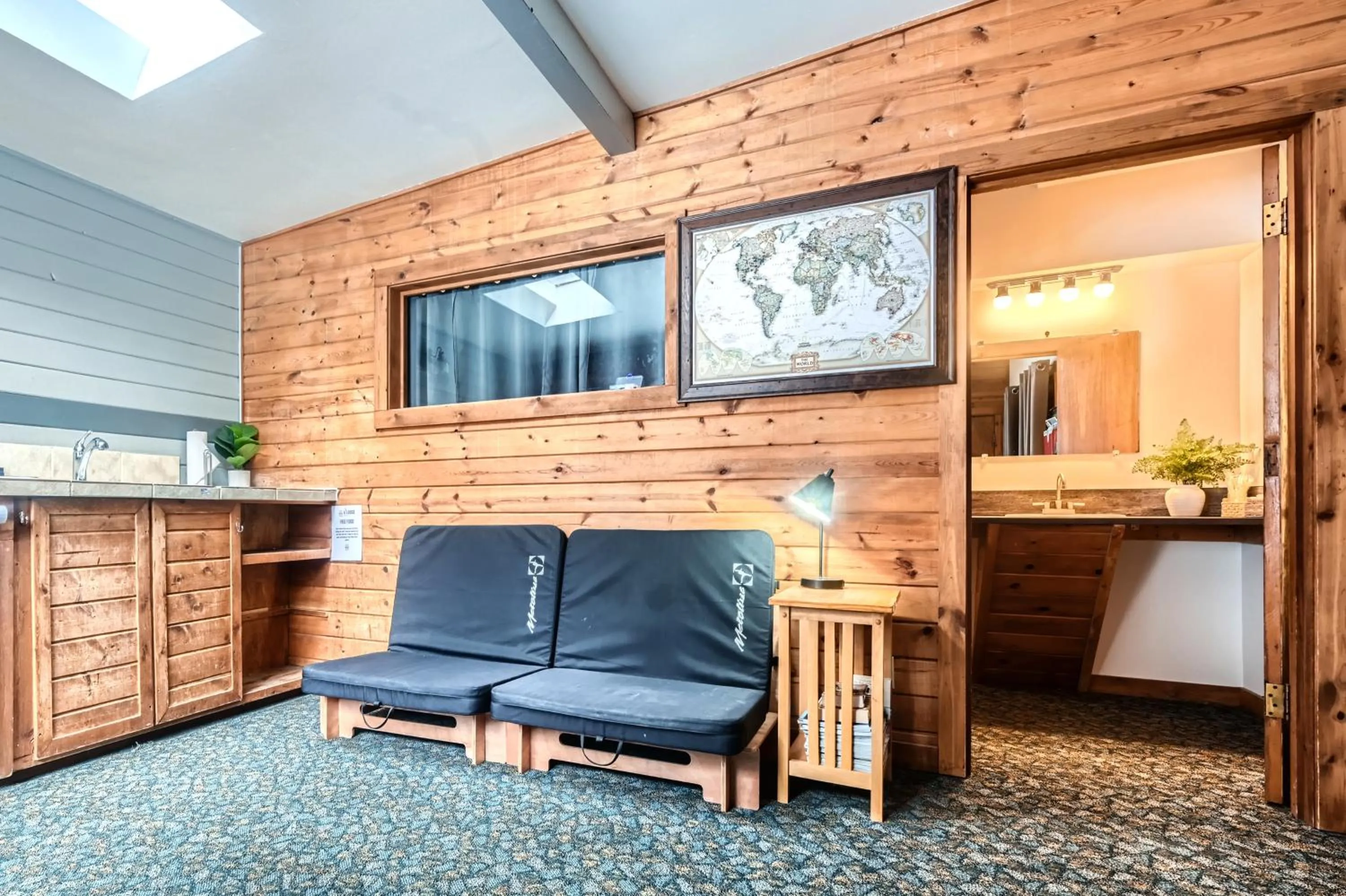 Seating area in A-Lodge Boulder