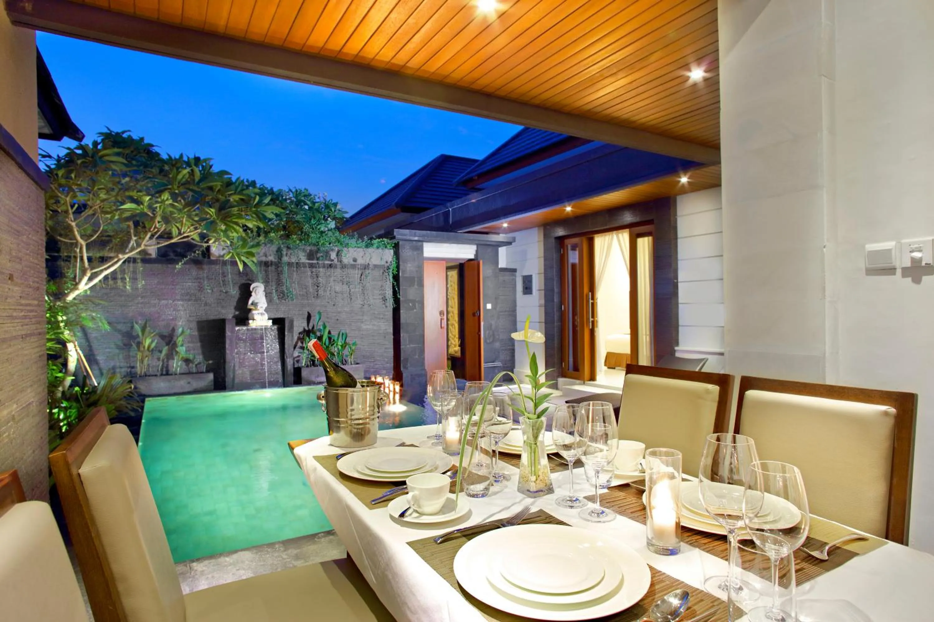 Balcony/Terrace in The Banyumas Suite Villa Legian