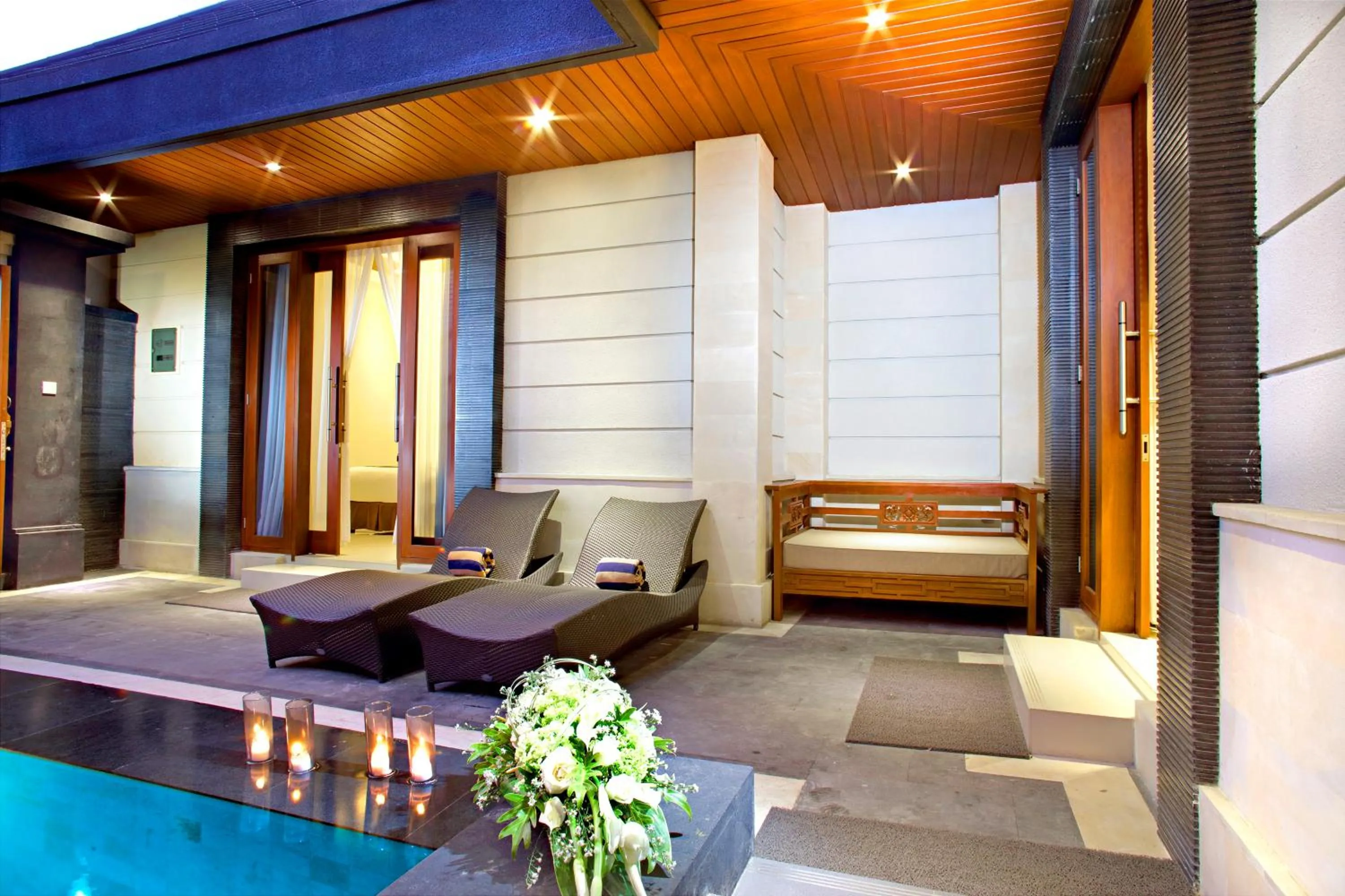 Balcony/Terrace in The Banyumas Suite Villa Legian