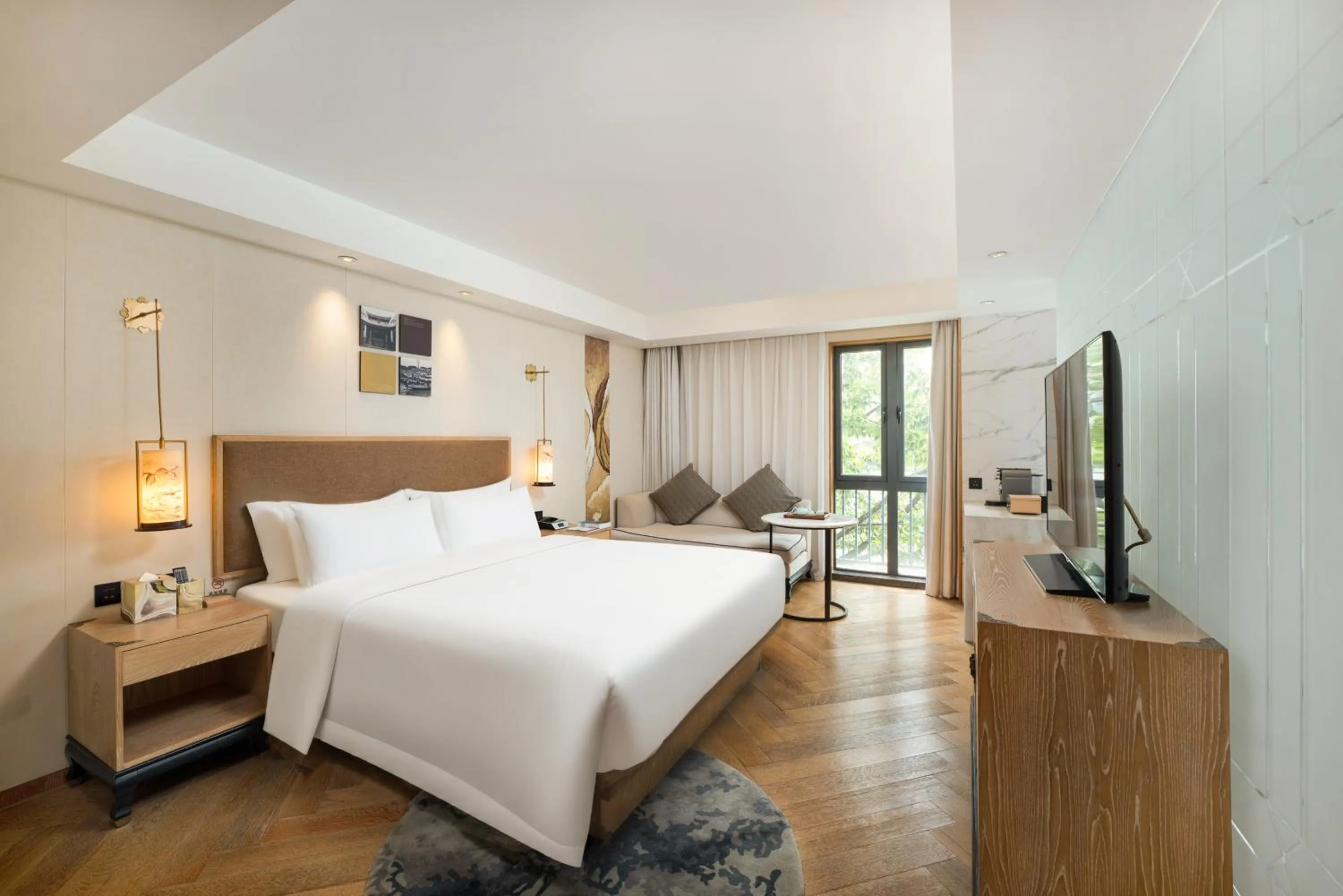 Bed in 广州岭南五号酒店 LN Hotel Five