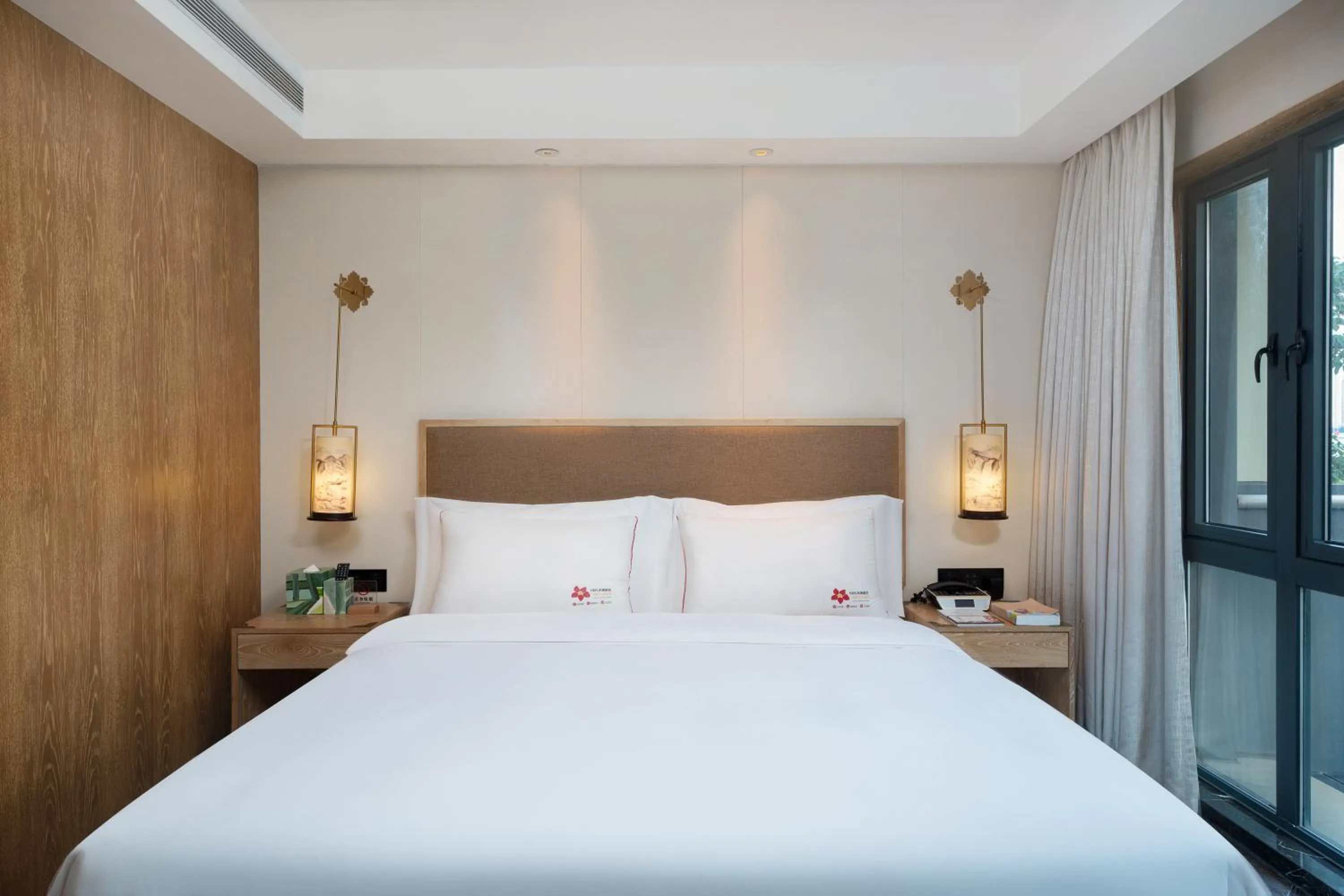 Bed in 广州岭南五号酒店 LN Hotel Five