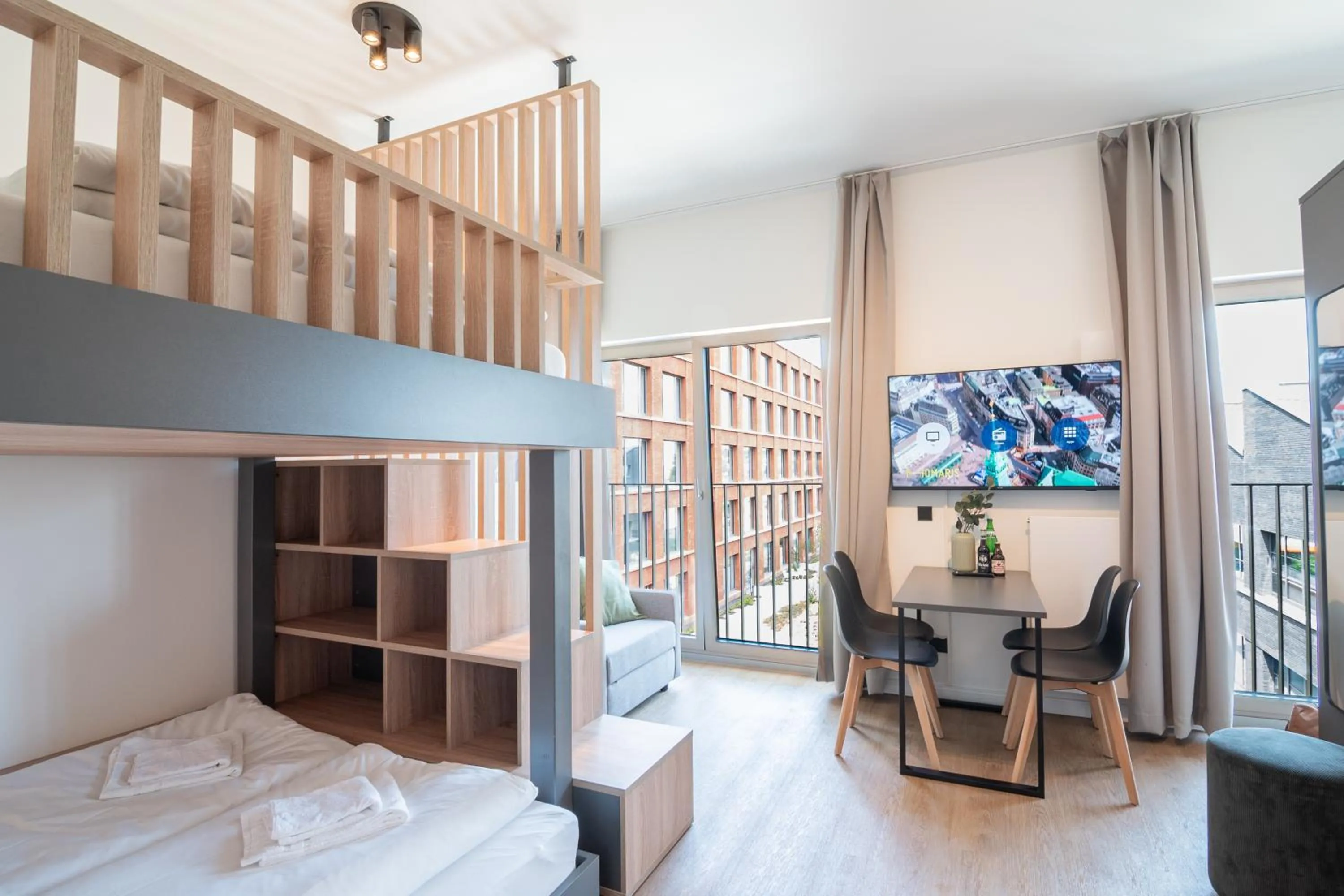 Bed in Homaris Apartments Winterhude