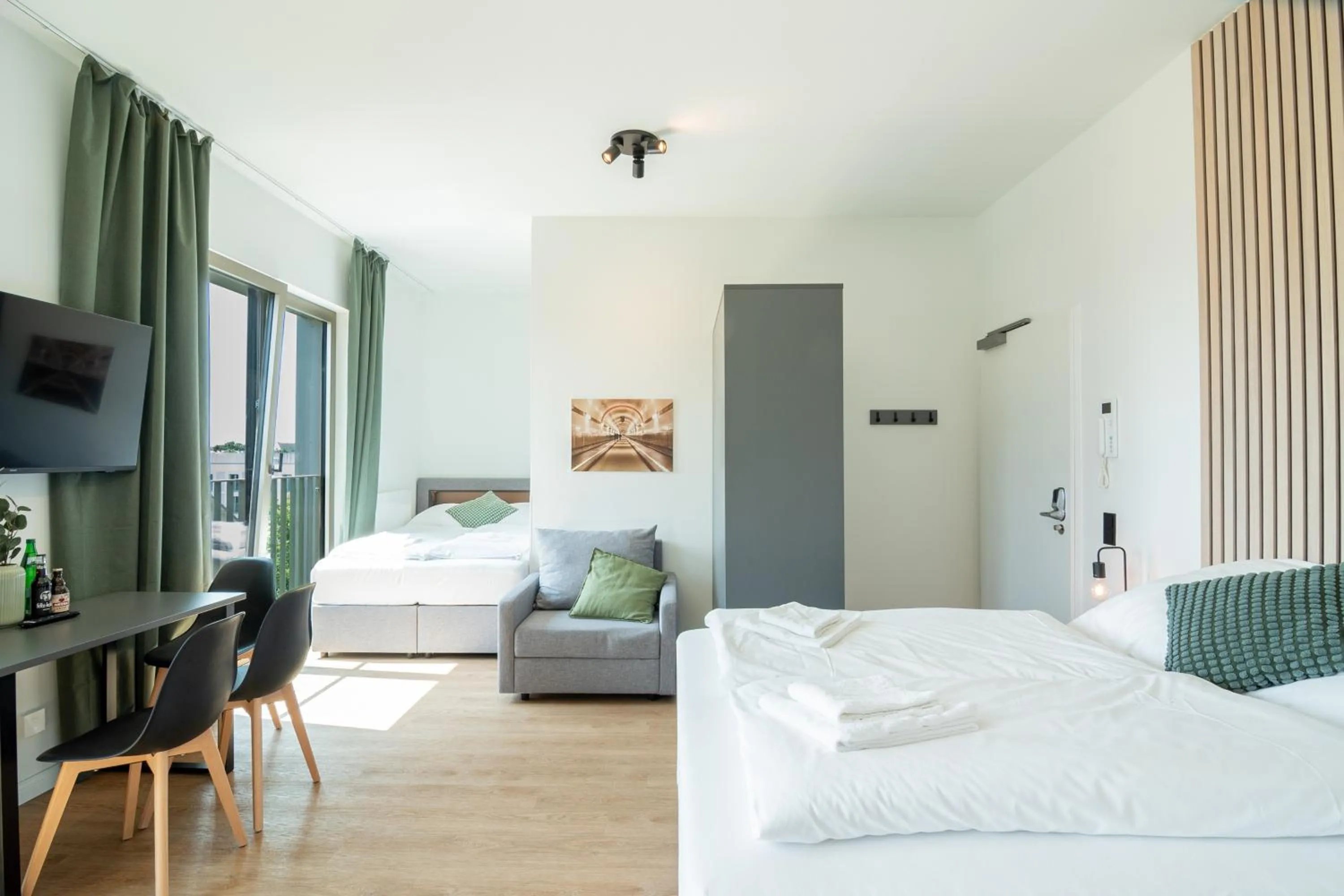 Bed in Homaris Apartments Winterhude