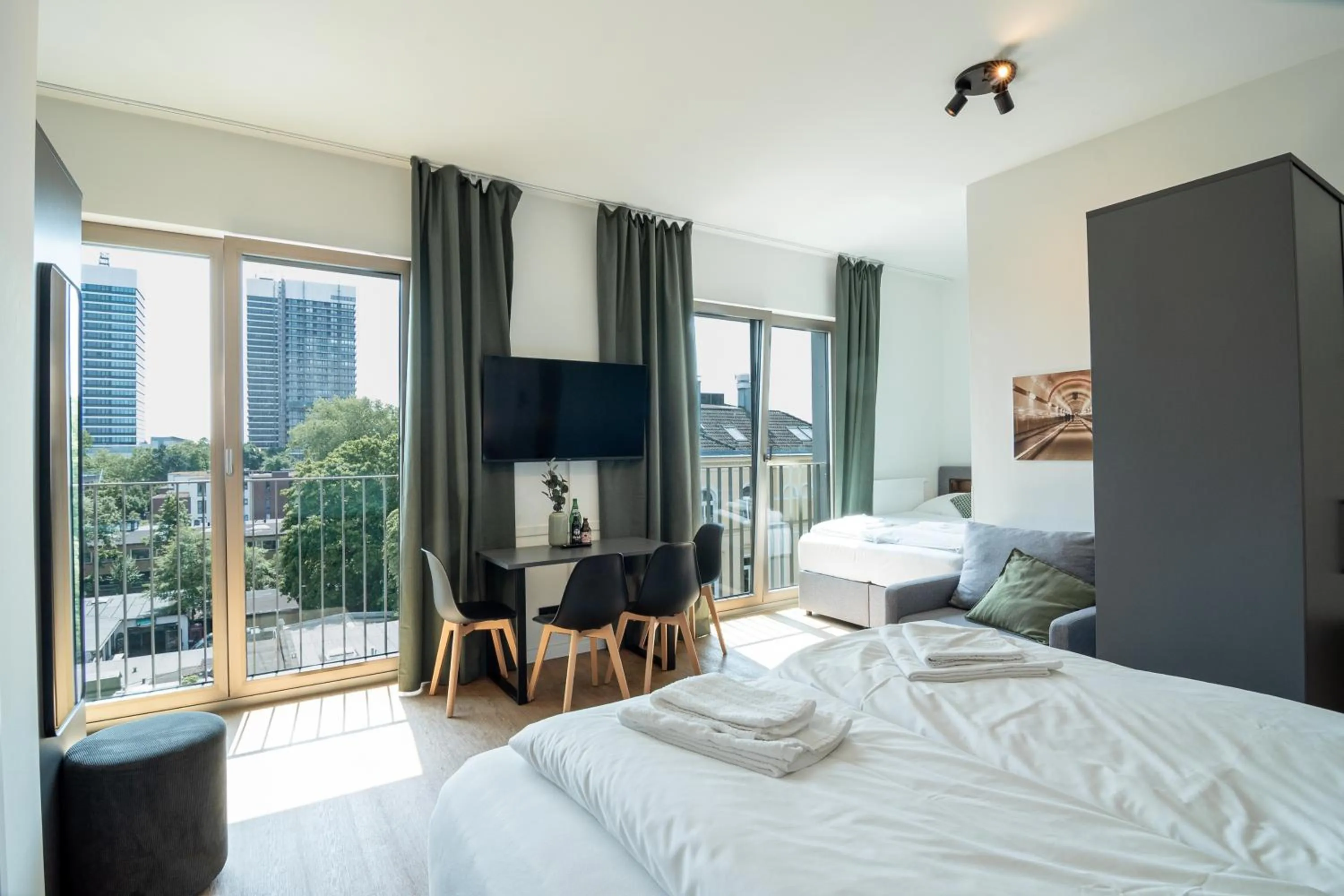 Bed in Homaris Apartments Winterhude