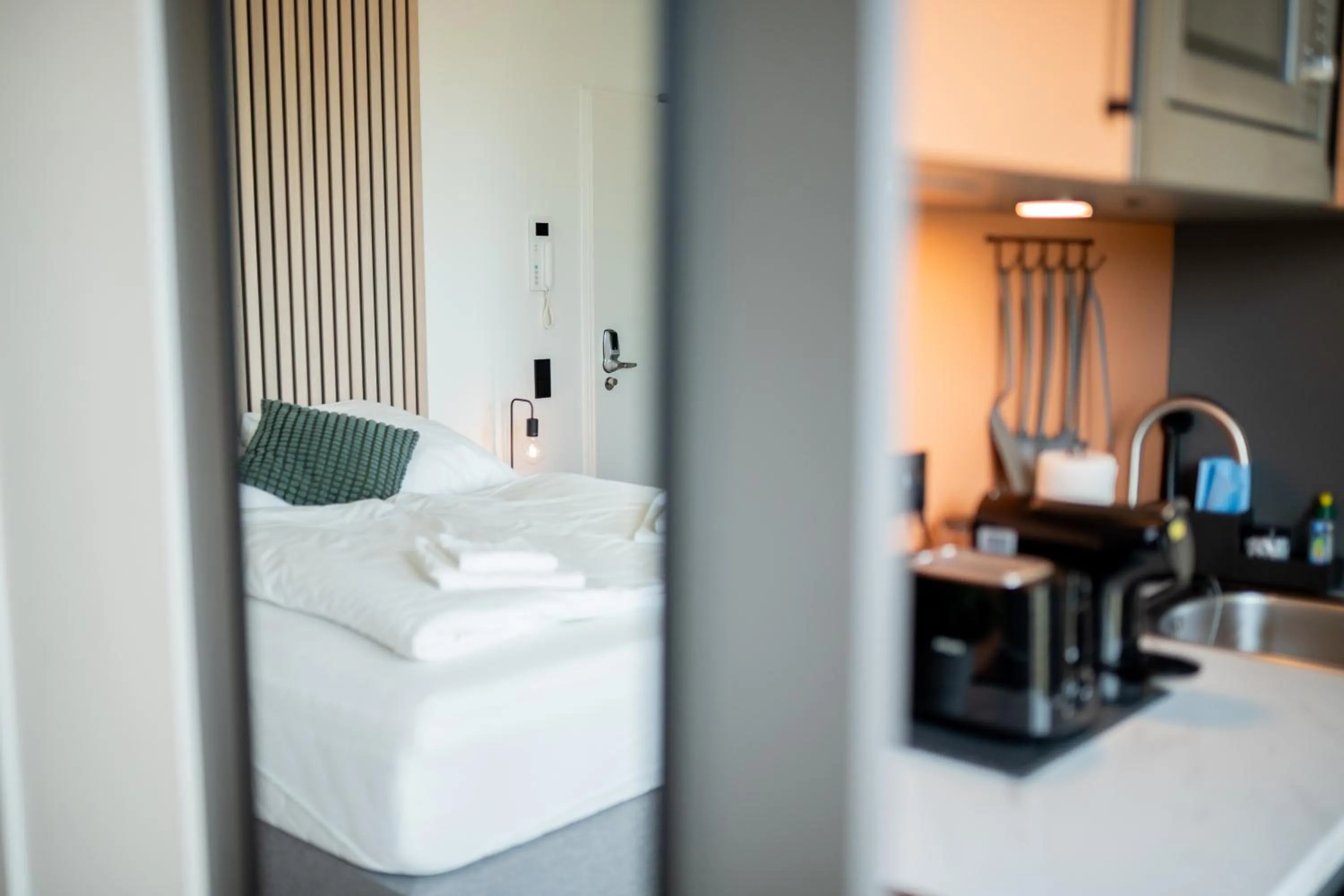 Bed in Homaris Apartments Winterhude