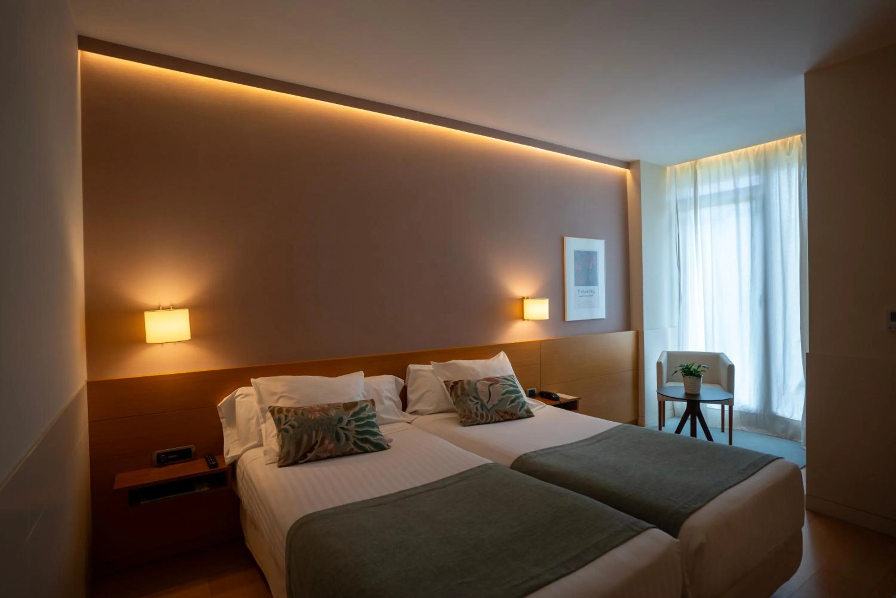 Bed in Hotel Jaizkibel