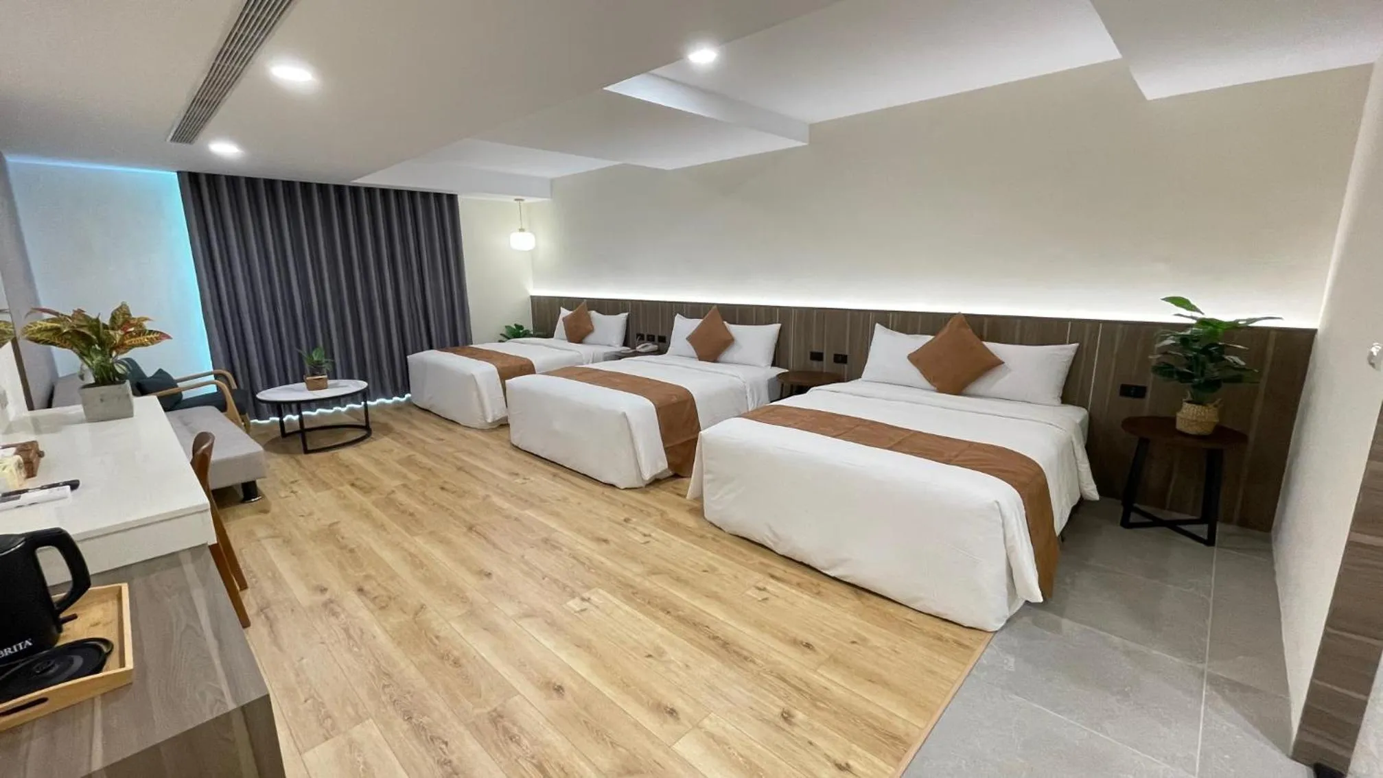 Bed in 海的墾丁旅店 Ocean KT Inn