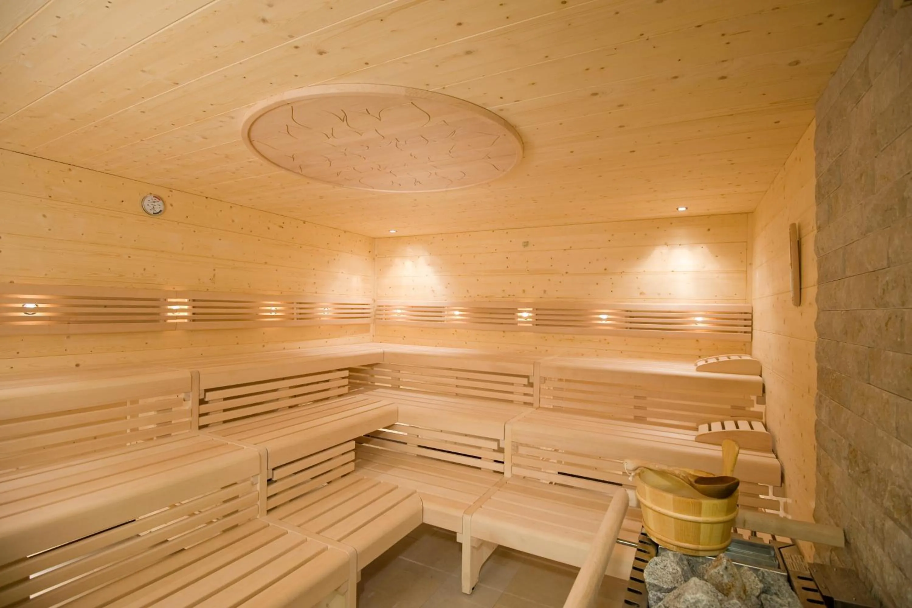 Sauna in Biohotel Mattlihüs