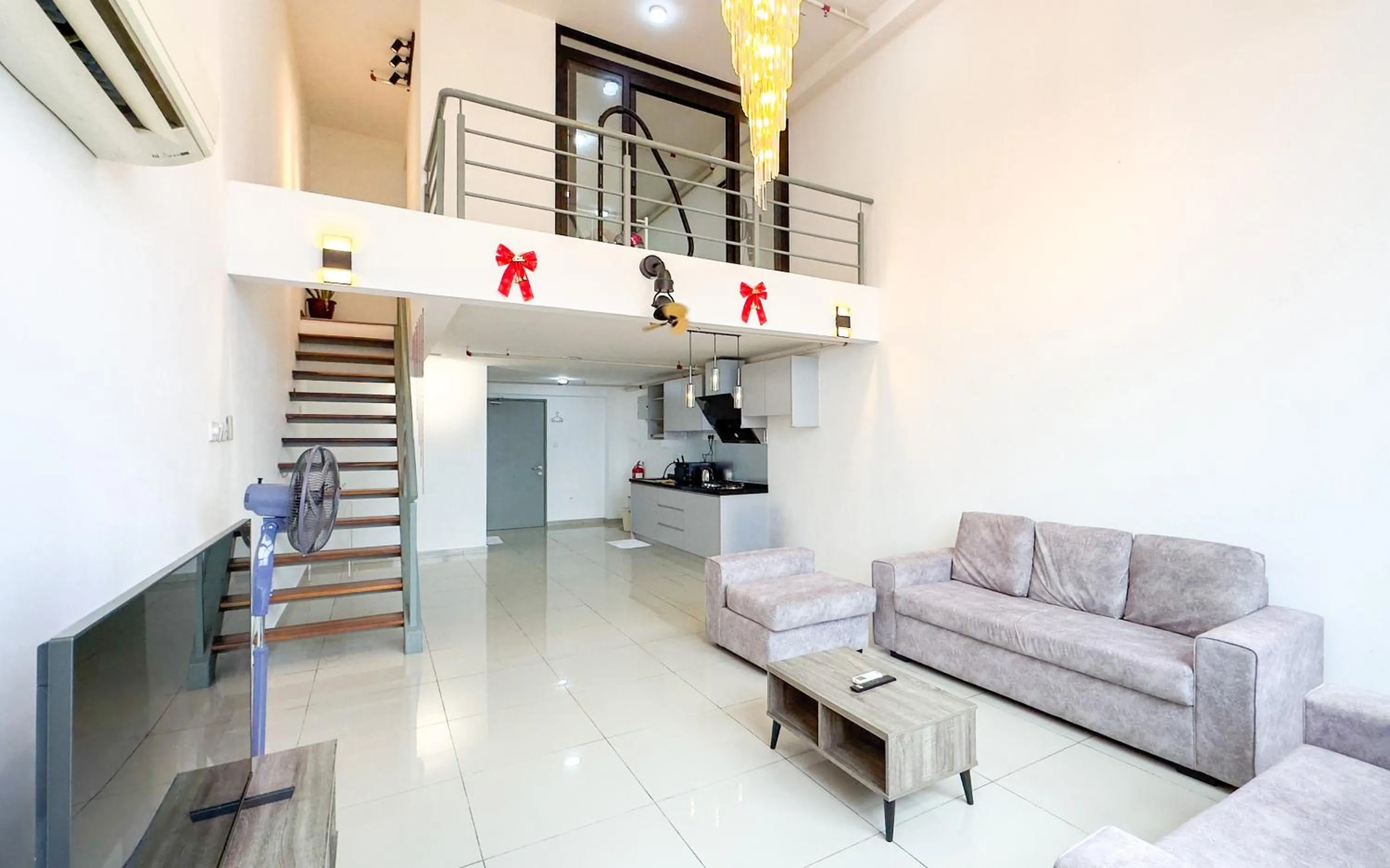Living room in Pinnacle Kelana Jaya by Airhost