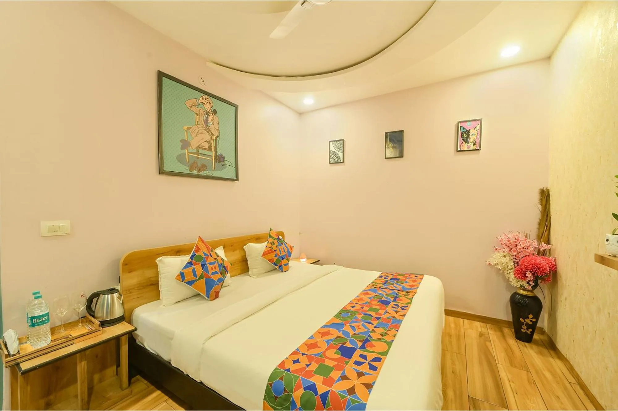 Bedroom, Bed in FabHotel Blooming Beds Pearl