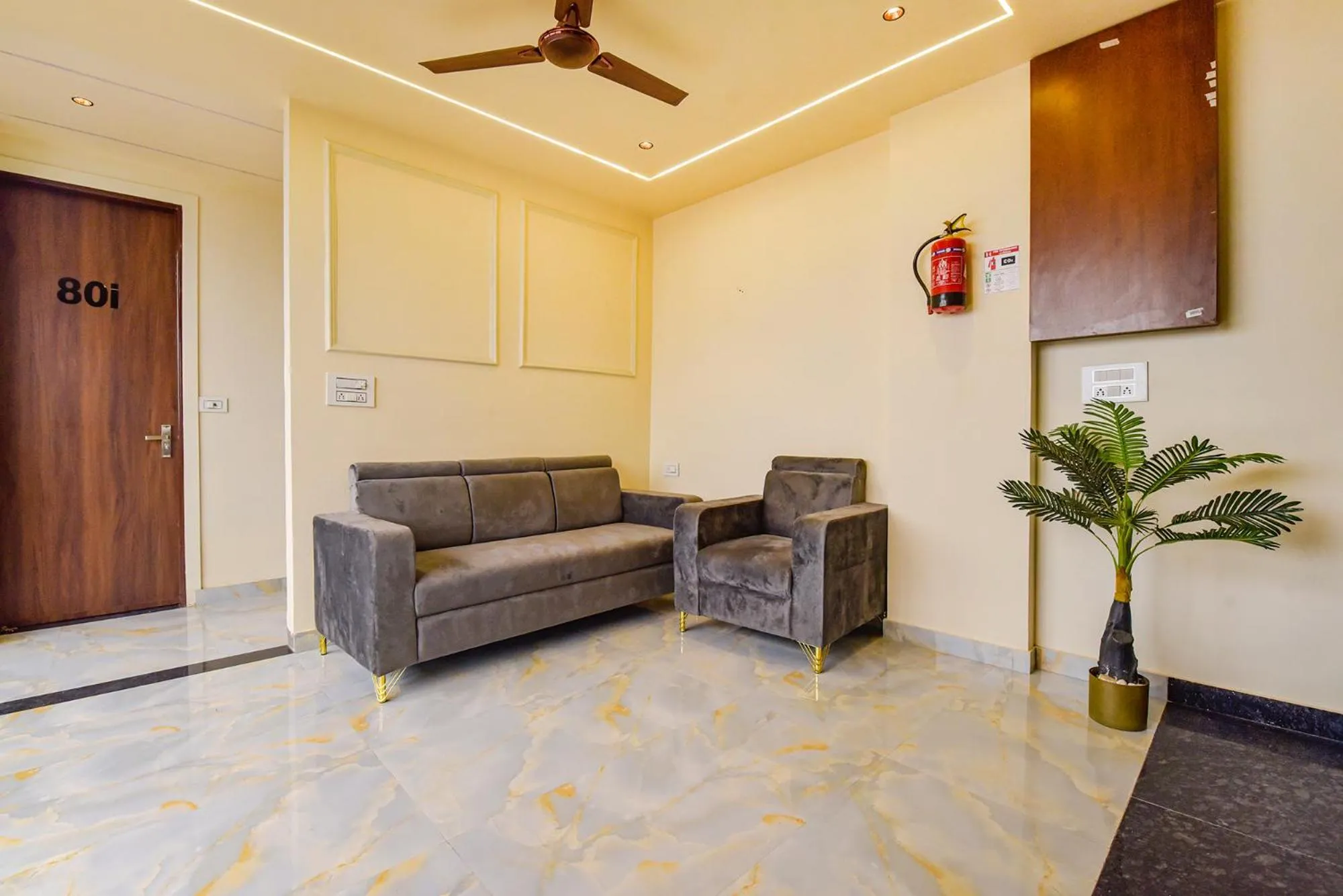 Seating area in FabHotel Blooming Beds Pearl