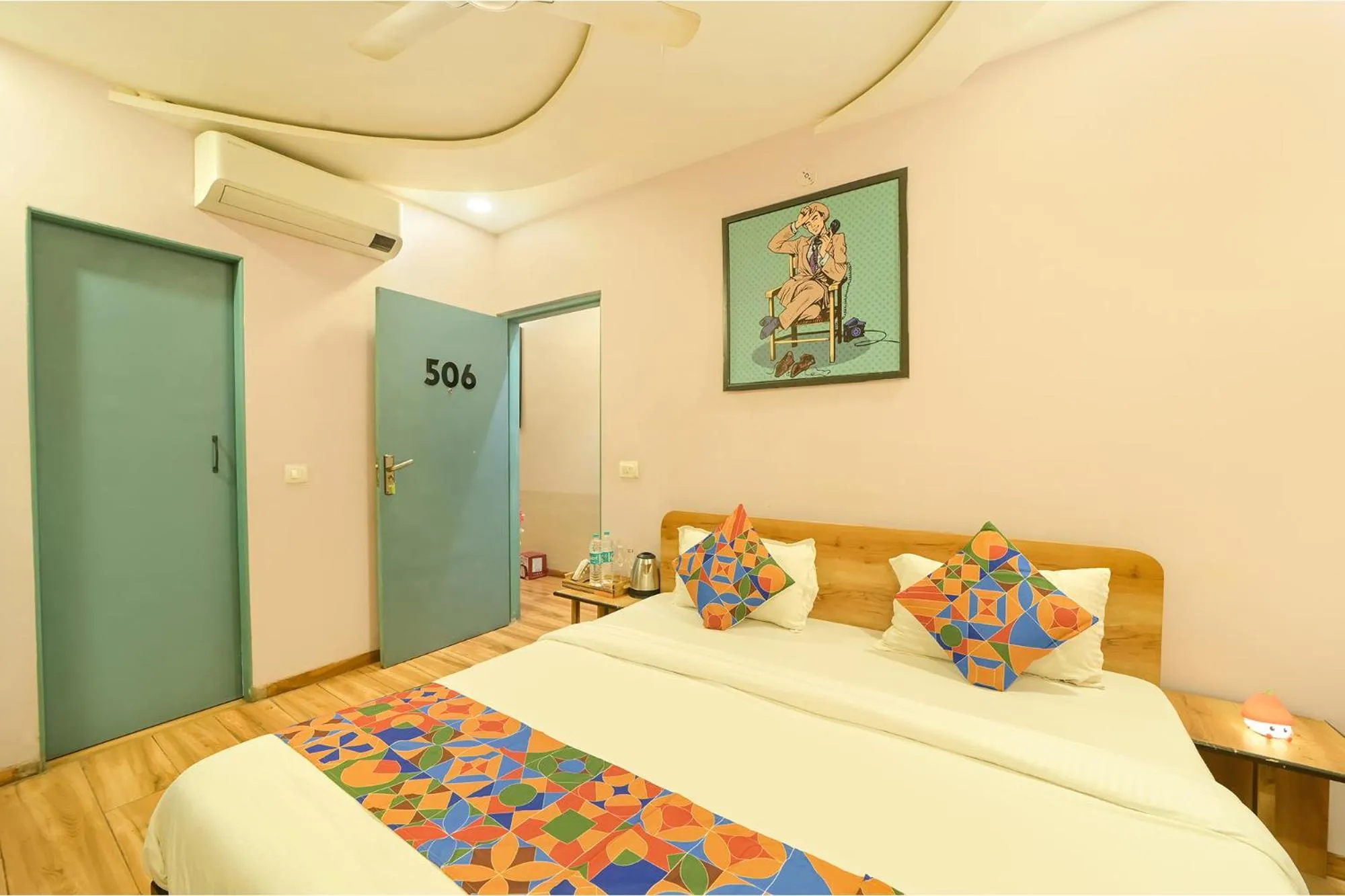 Bedroom, Bed in FabHotel Blooming Beds Pearl