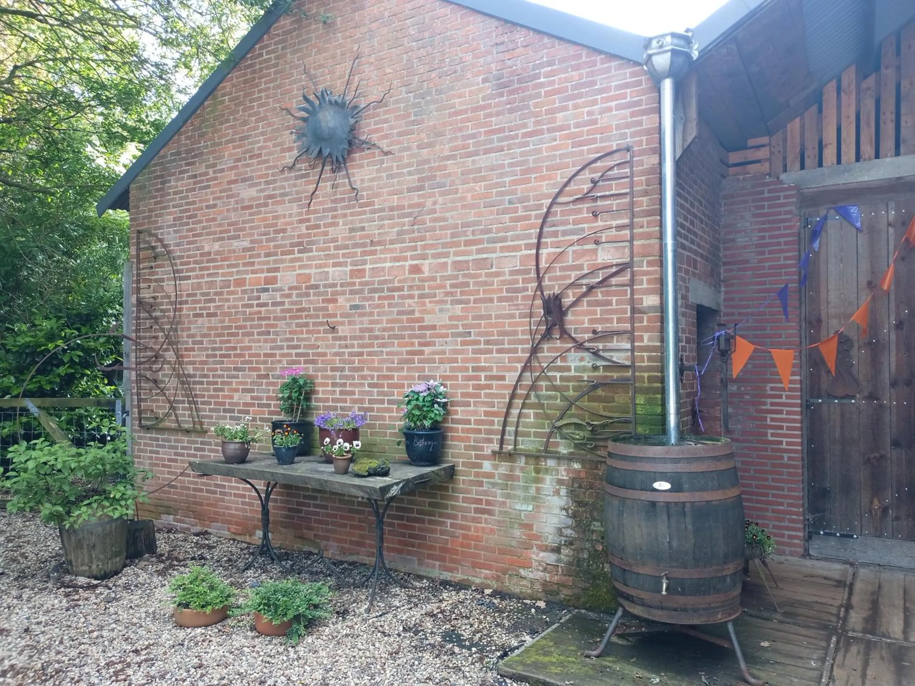 Garden view in B&B Halen