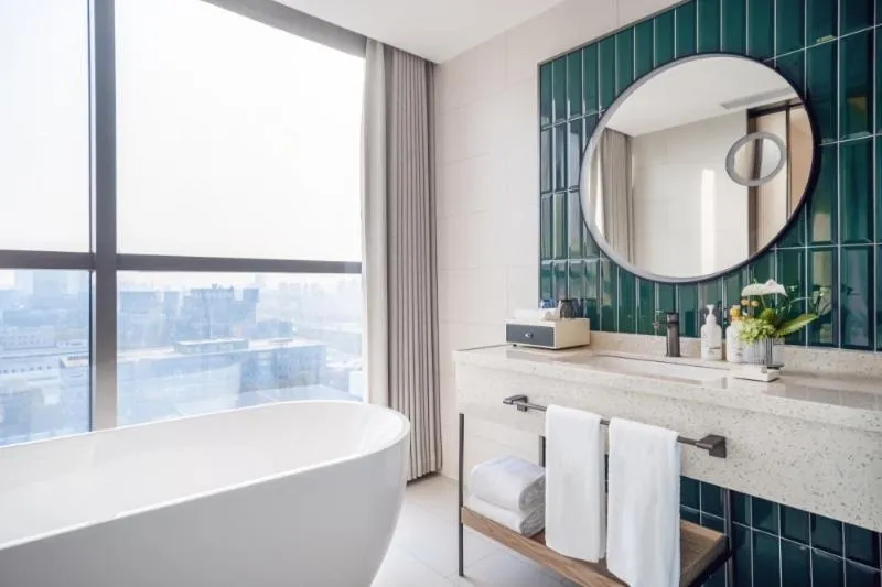 Bathroom in EVEN Hotel Shanghai Jinqiao by IHG