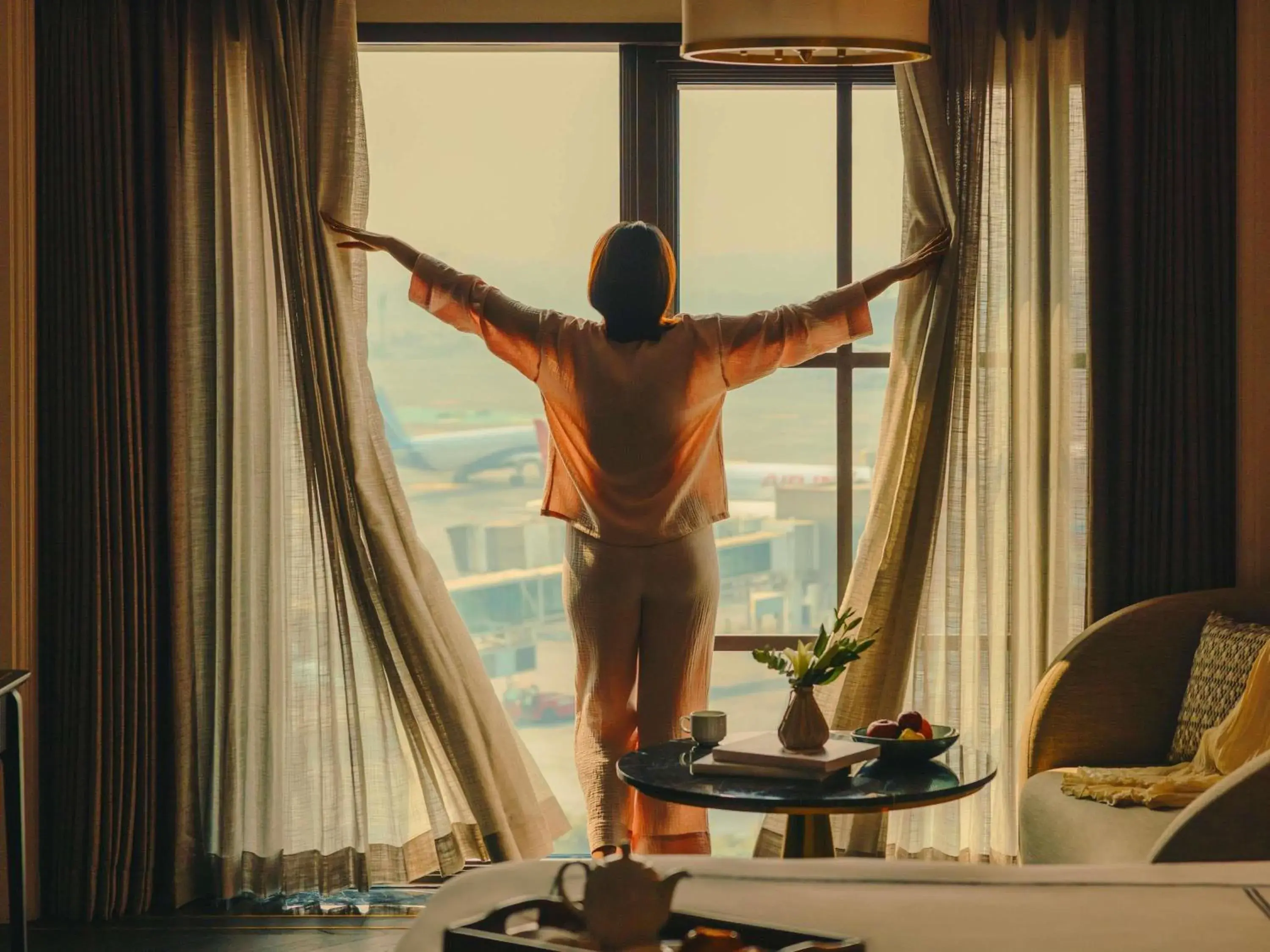 Fairmont King Room with Airport View and Complimentary Airport Transfers (T1 & T2) , Soft Mini Bar , Daily 4 Piece Laundry(Non Cumulative) and 15% discount on dinning ( barring IRD & Tobacco) in Fairmont Mumbai Fairmont King Room with Airport View and Complimentary Airport Transfers (T1 & T2) , Soft Mini Bar , Daily 4 Piece Laundry(Non Cumulative) and 15% discount on dinning ( barring IRD & Tobacco) in Fairmont Mumbai