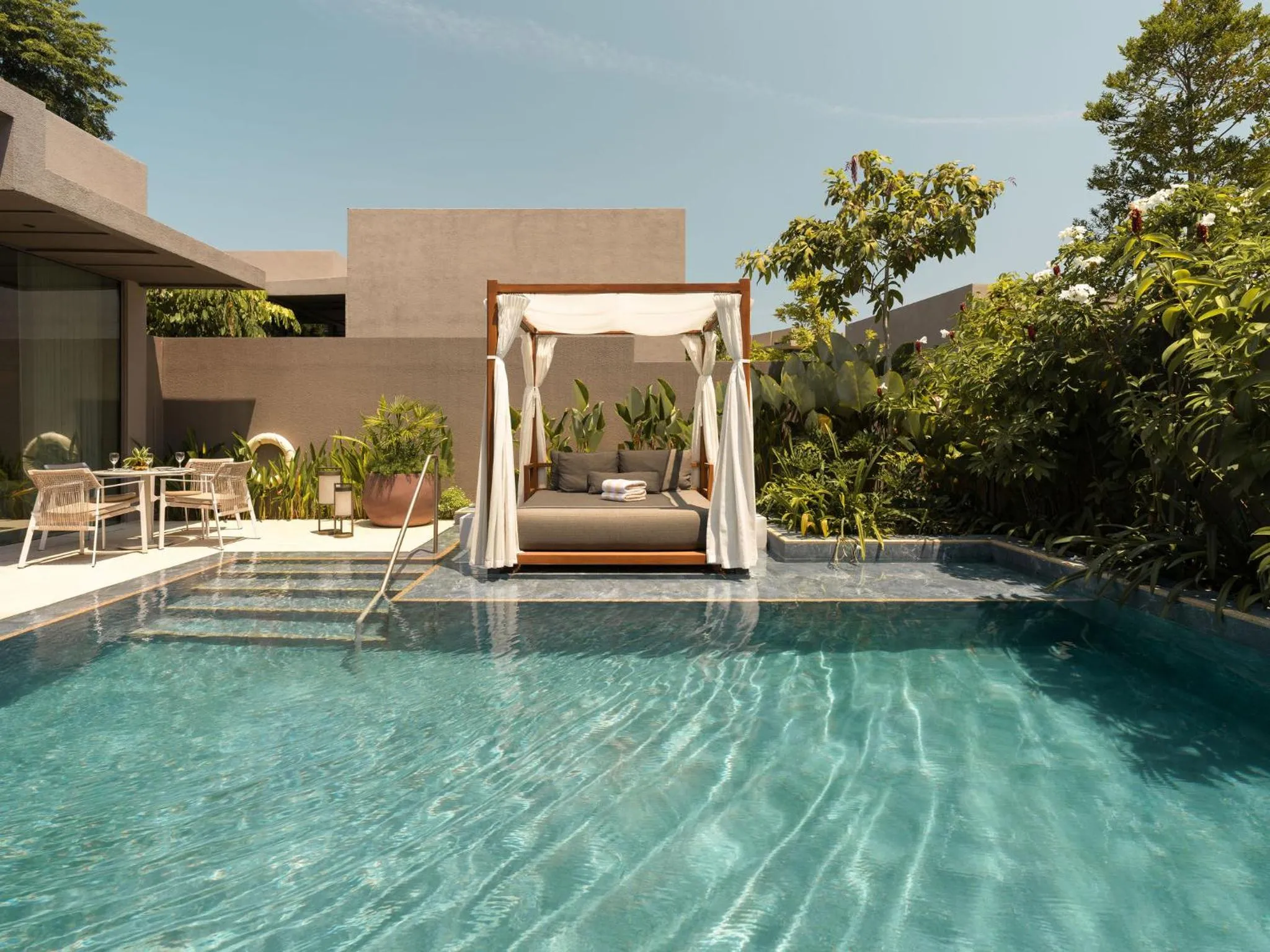 Swimming pool in Raffles Sentosa Singapore