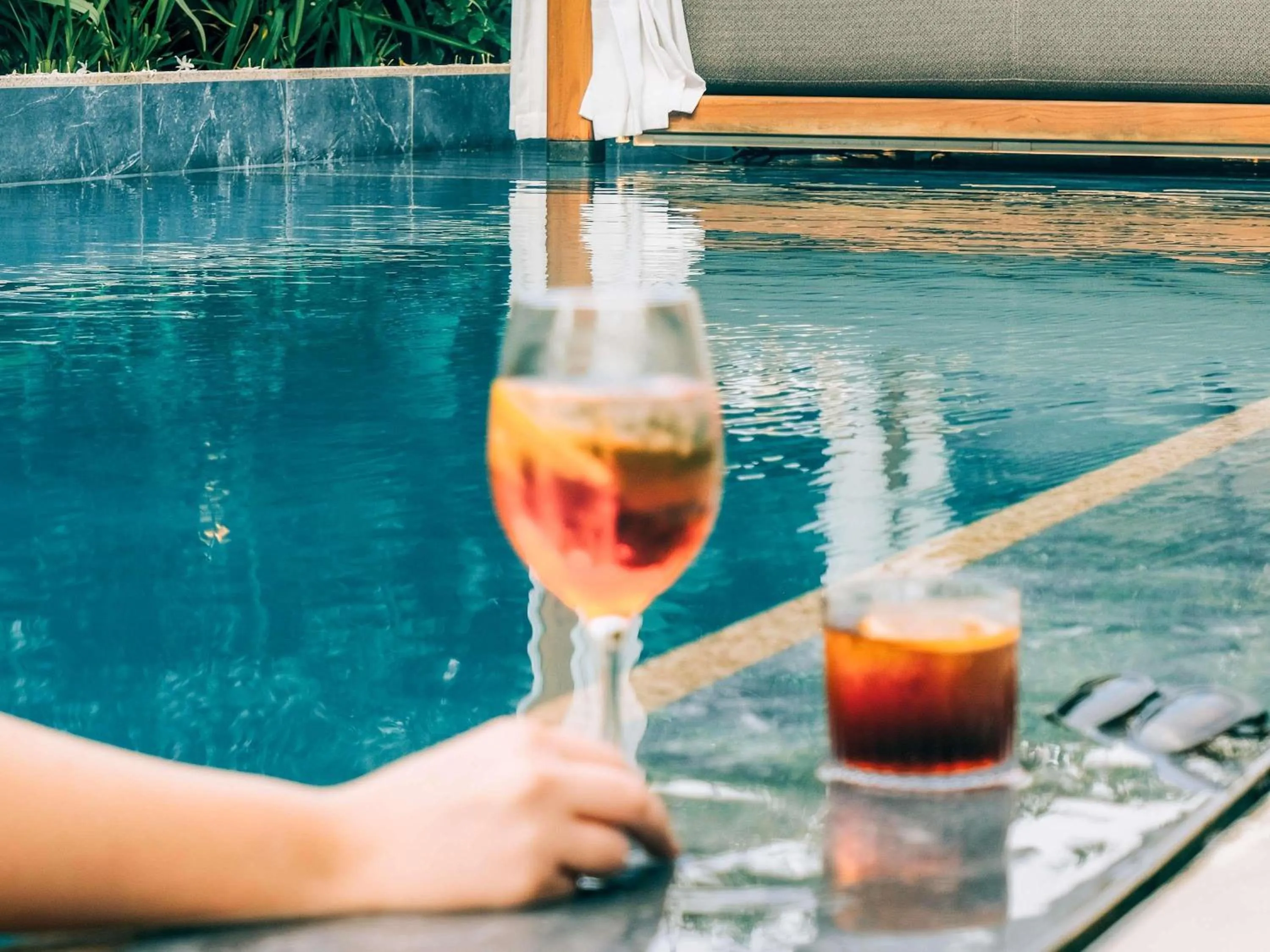 Pool view in Raffles Sentosa Singapore