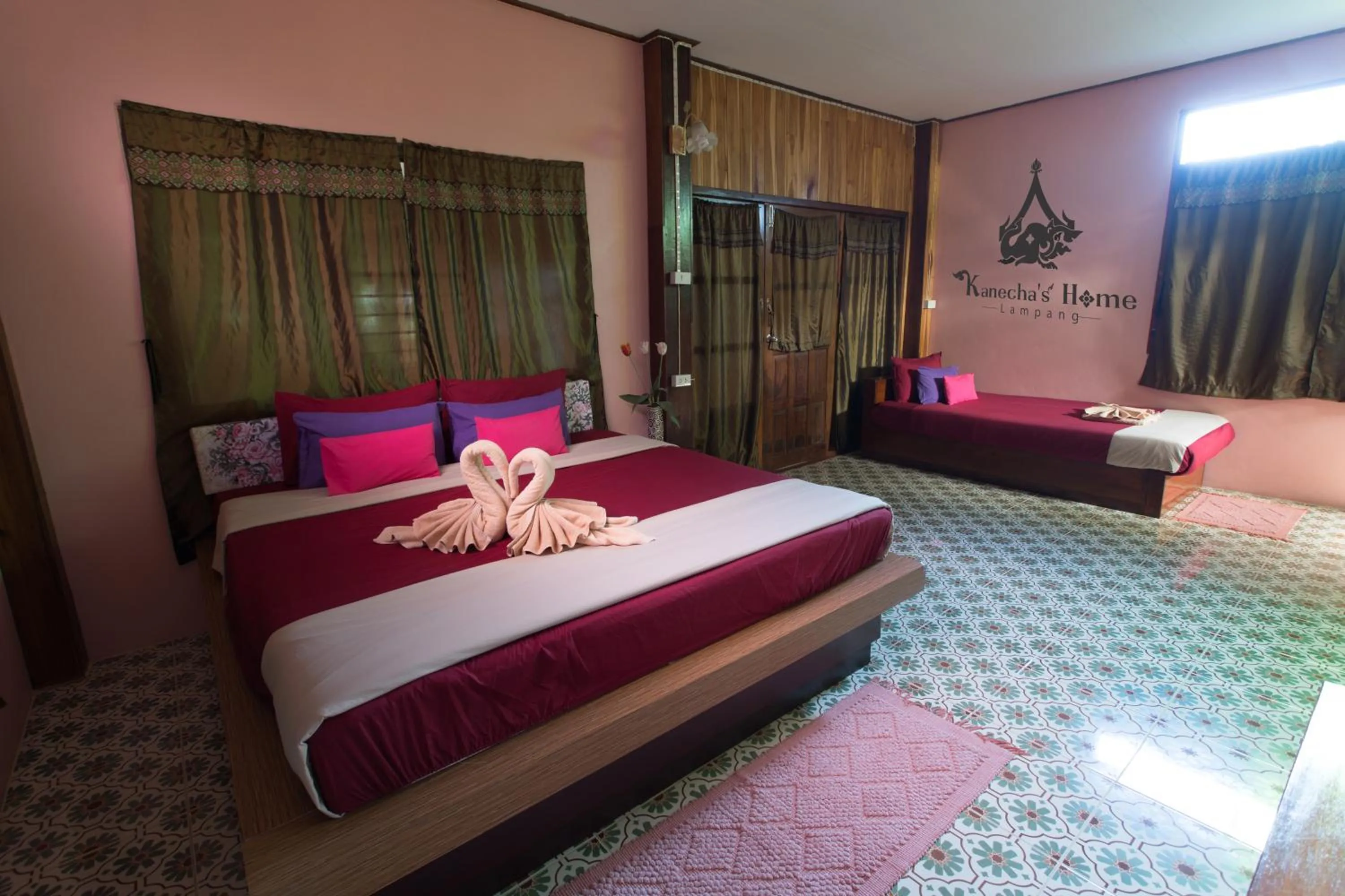 Bed in Kanecha's Home Lampang