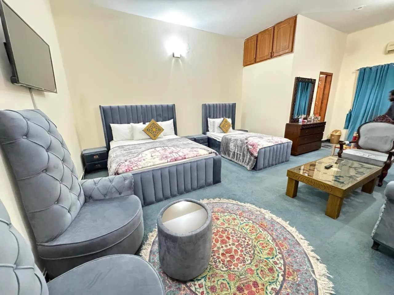 Bed in Uk Family Lodge