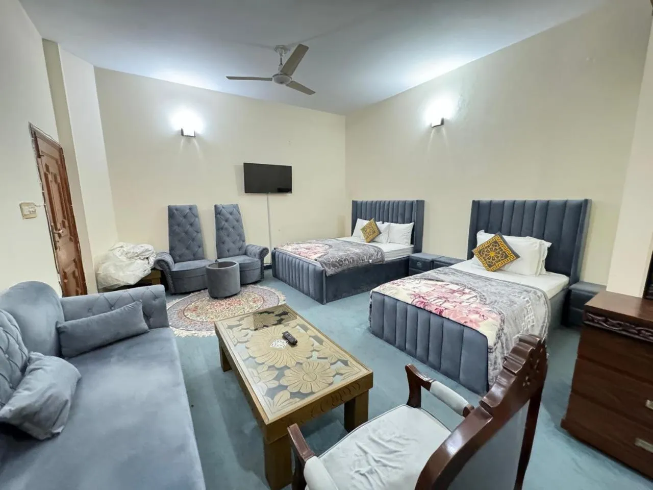 Bed in Uk Family Lodge