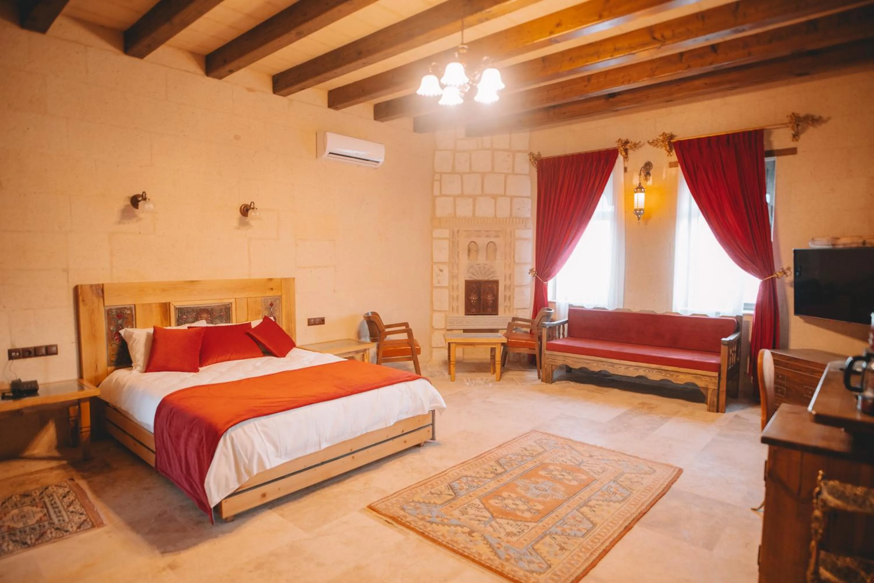 Bed in Karis Cave Cappadocia