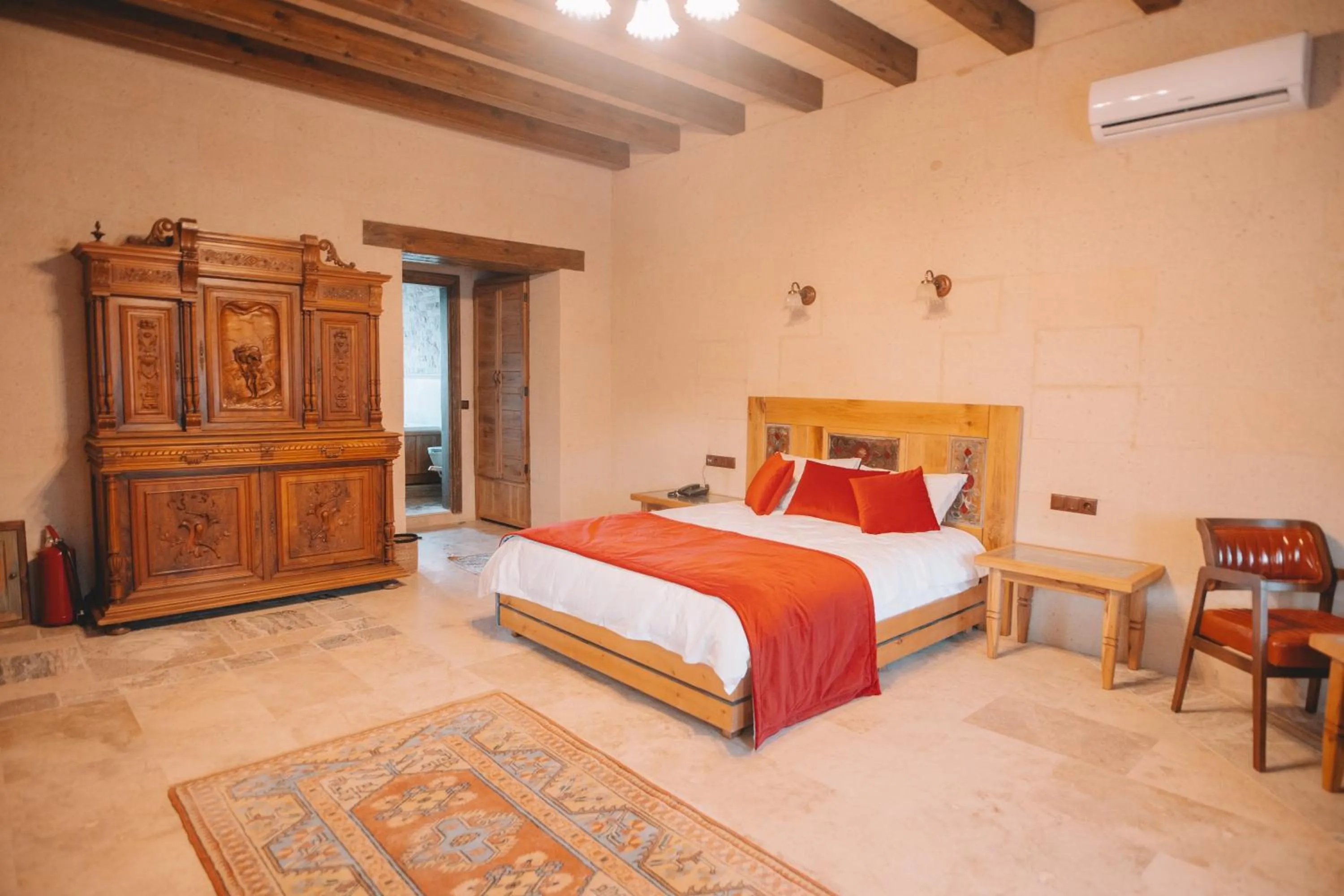 Bed in Karis Cave Cappadocia