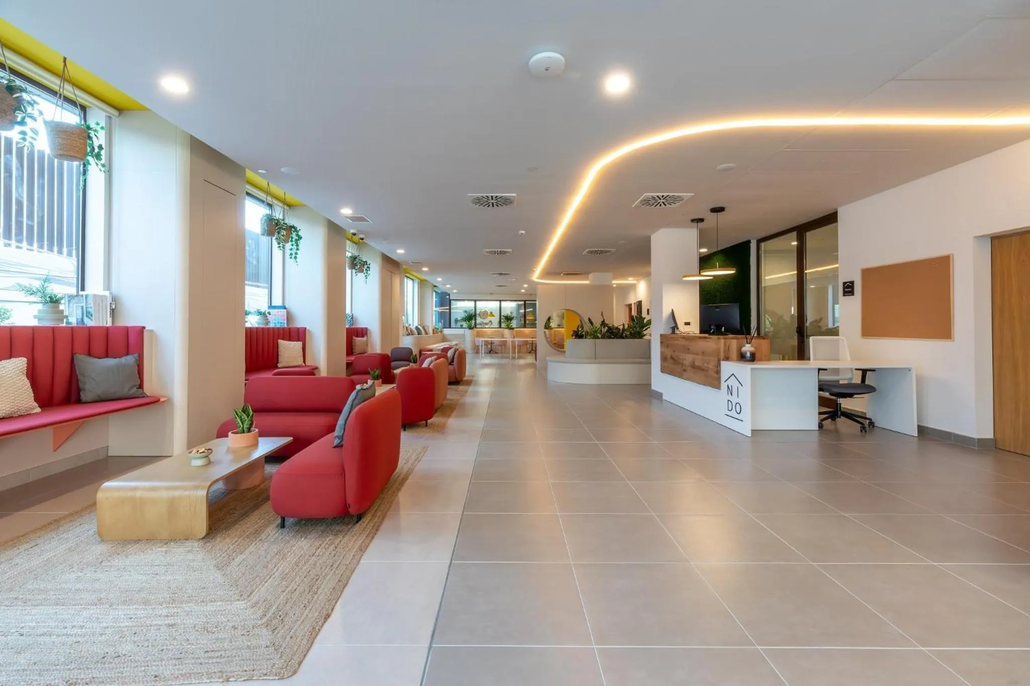 Lobby or reception in Hotel Nido Malvarrosa