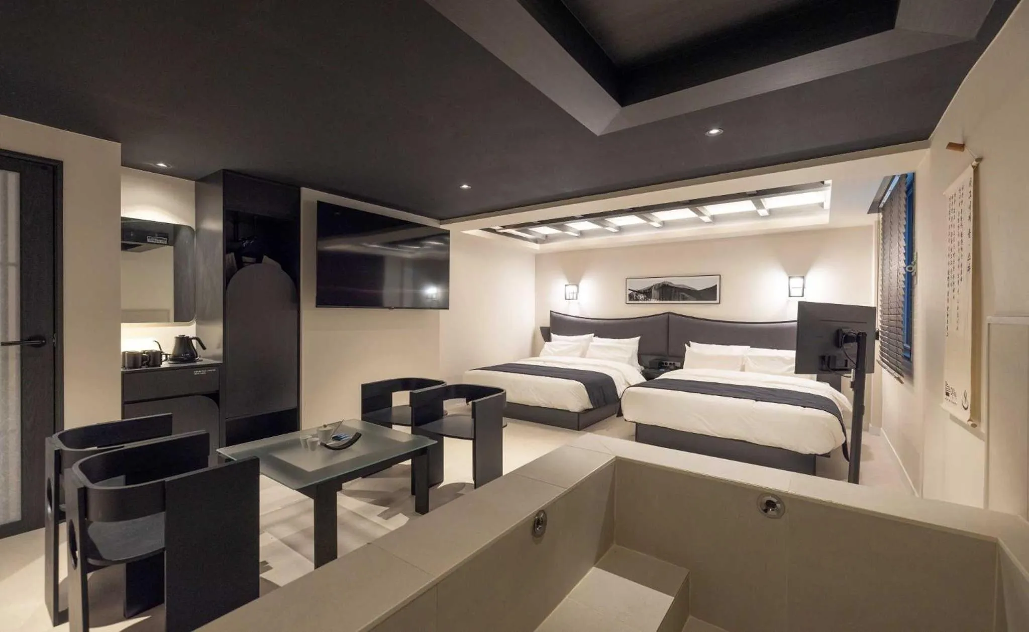 Living room, Bed in Aank Hotel and Spa Jongno Unni