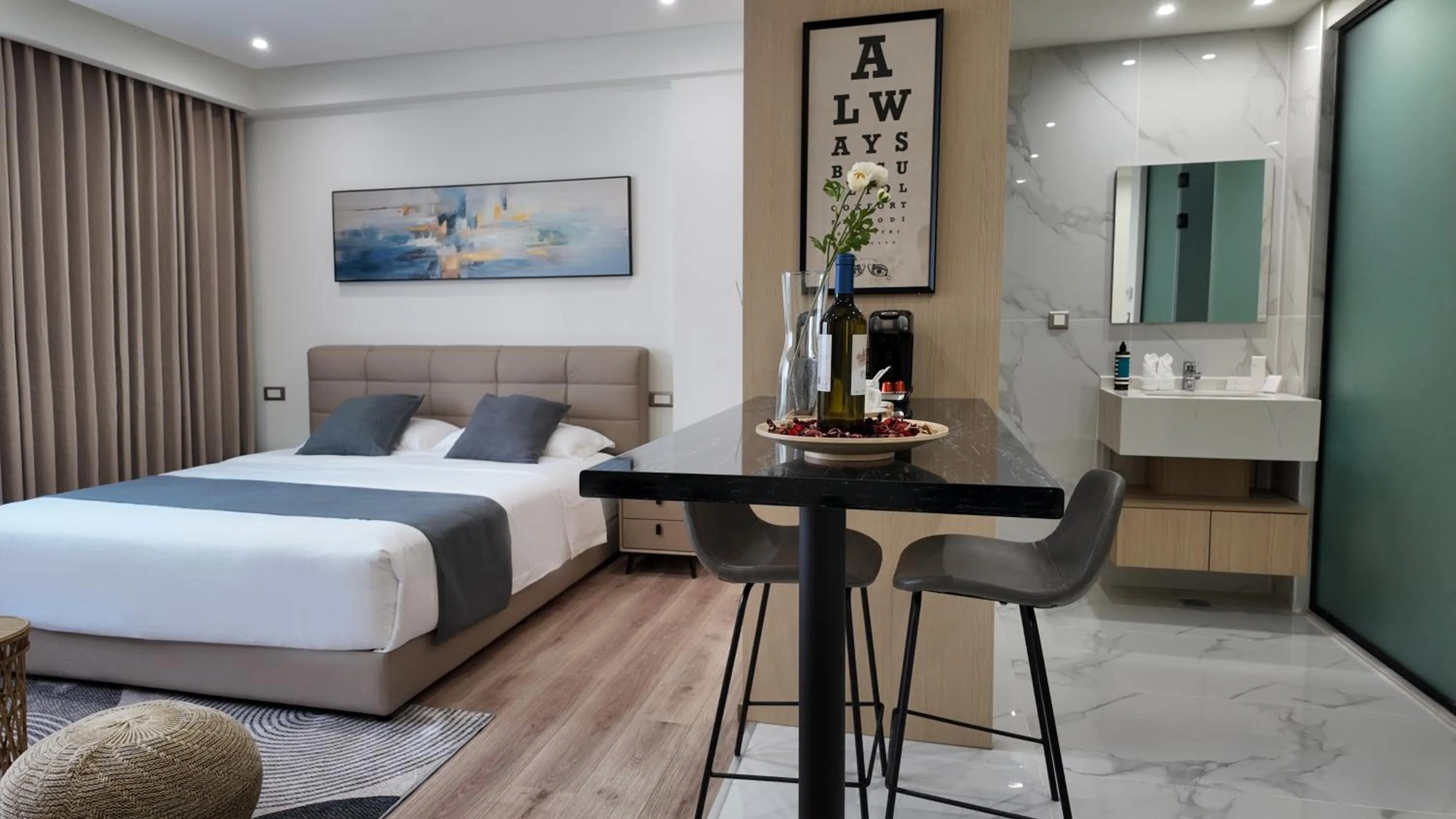 Photo of the whole room, Bed in CC LUX Suites in Piraeus Port