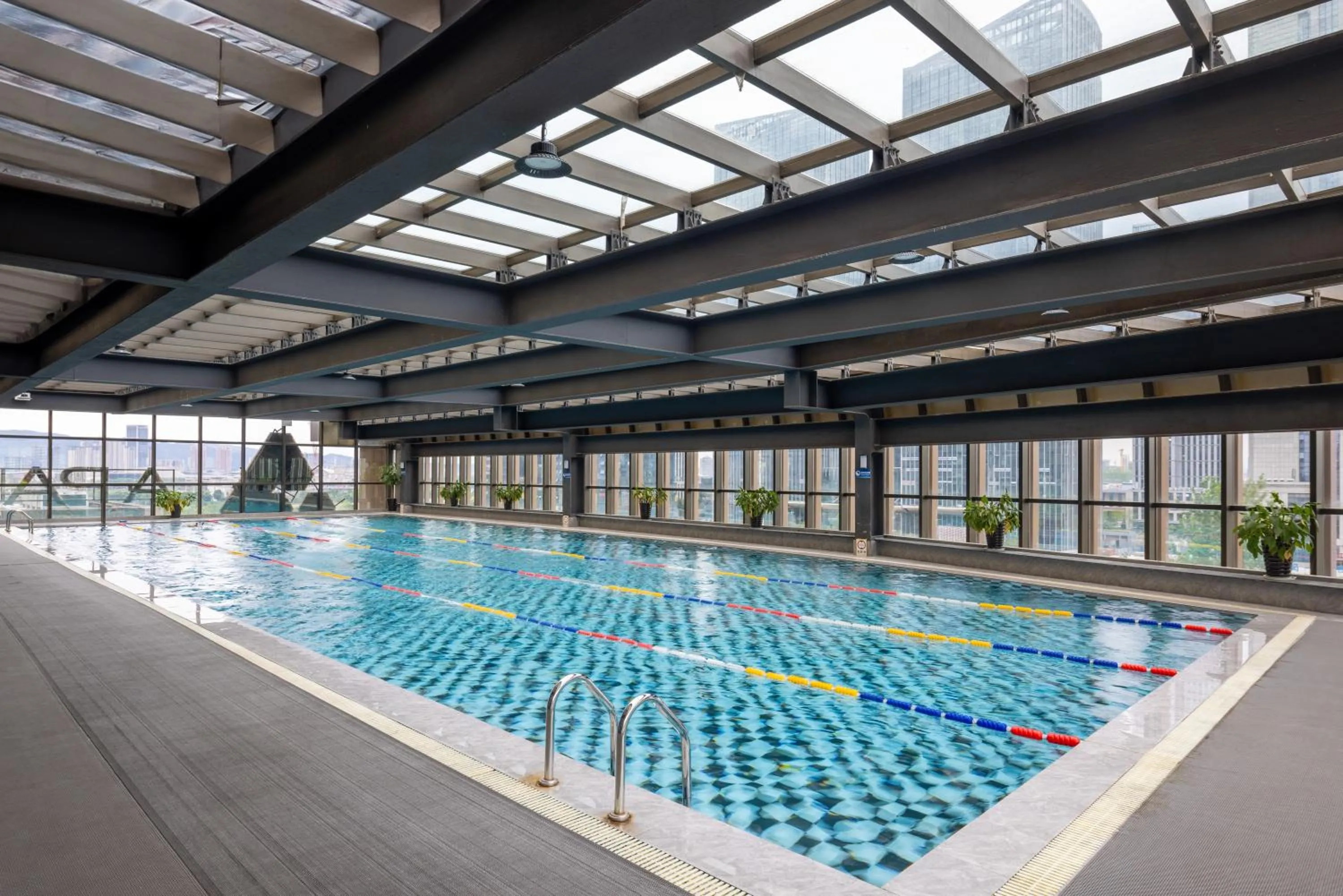 Pool view in Home2 Suite by Hilton Yiwu World Trade Center