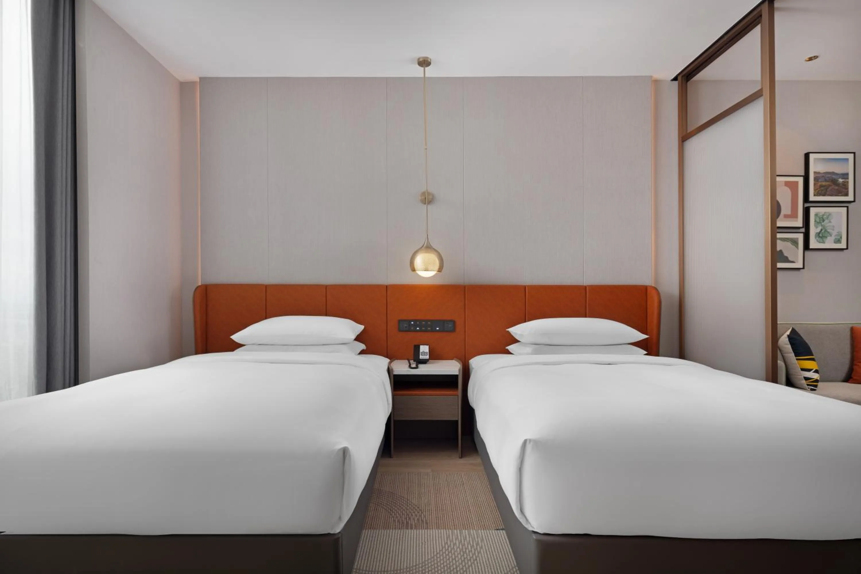 Bed in Home2 Suite by Hilton Yiwu World Trade Center