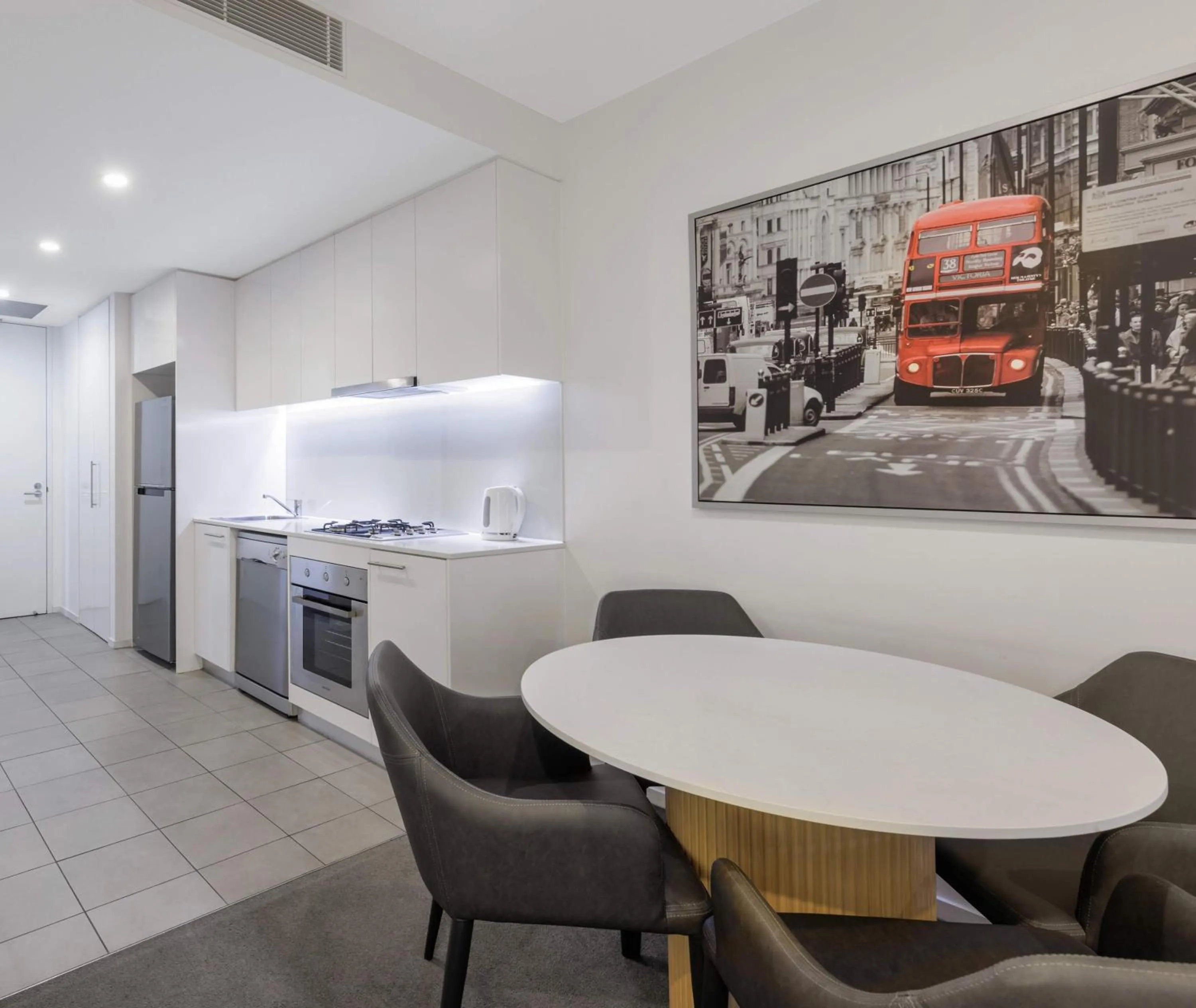 Kitchen or kitchenette in Oaks Melbourne Flemington Suites