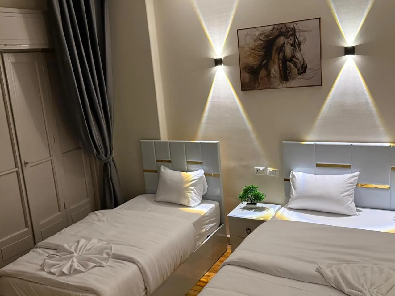 Bed in Sky light hotel