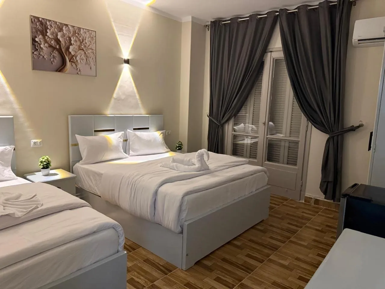 Bed in Sky light hotel