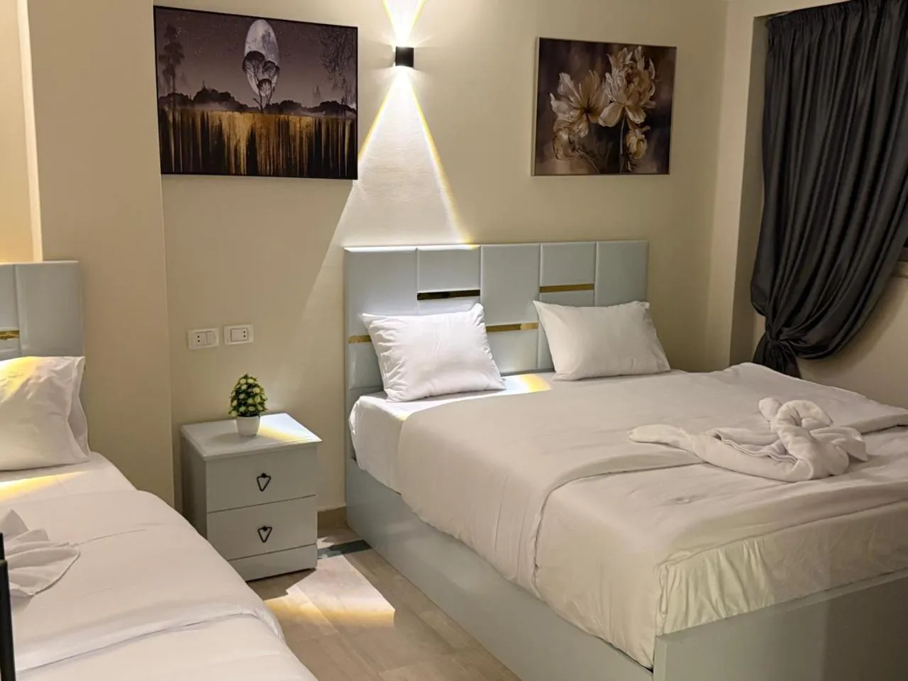 Bed in Sky light hotel