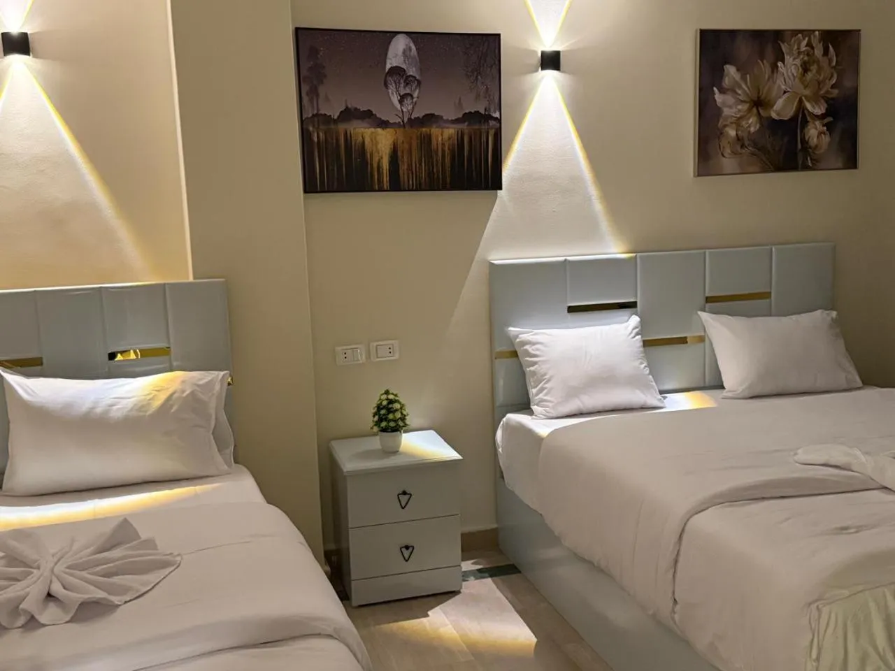 Bed in Sky light hotel