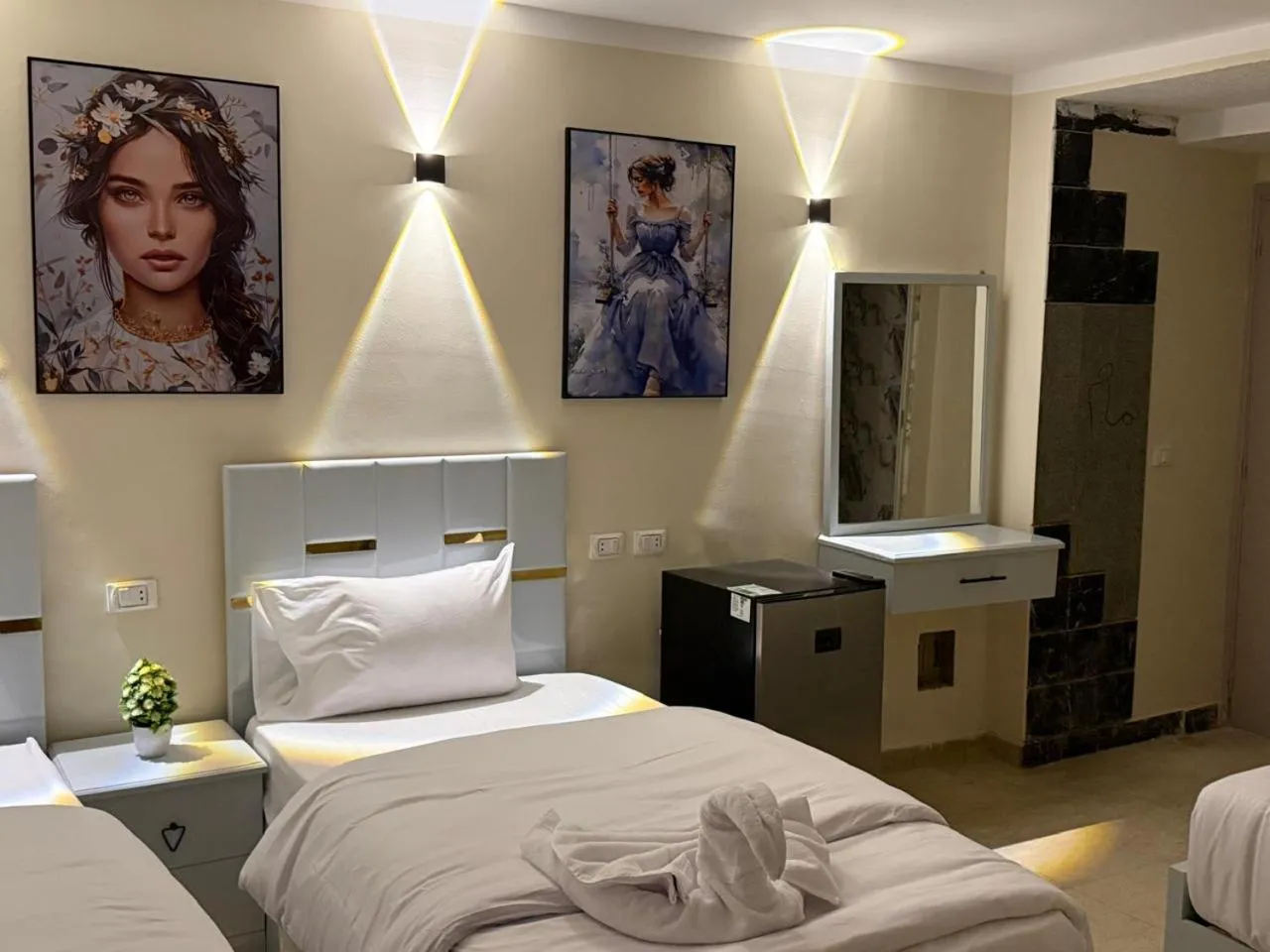 Bed in Sky light hotel