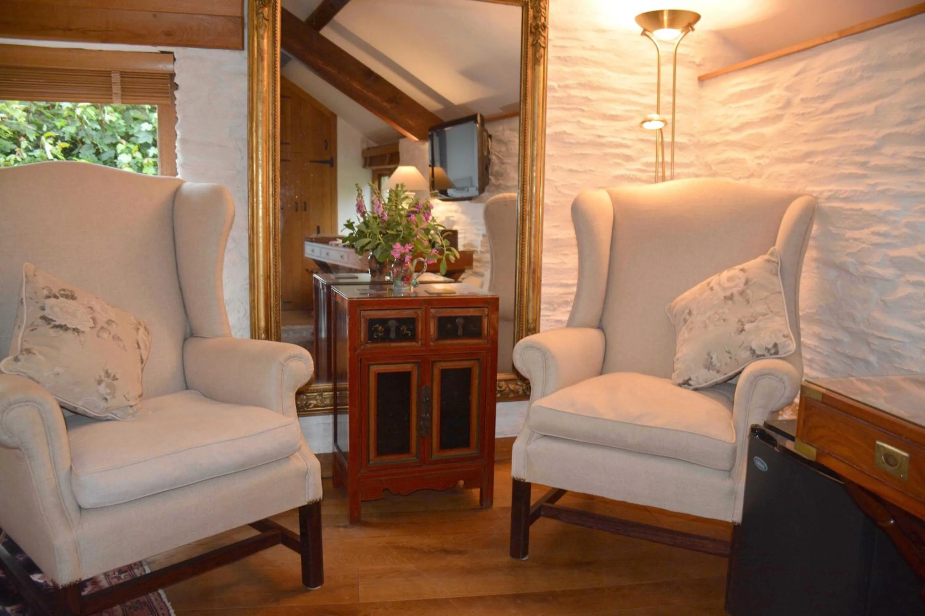 Seating area in Kerswell Farmhouse