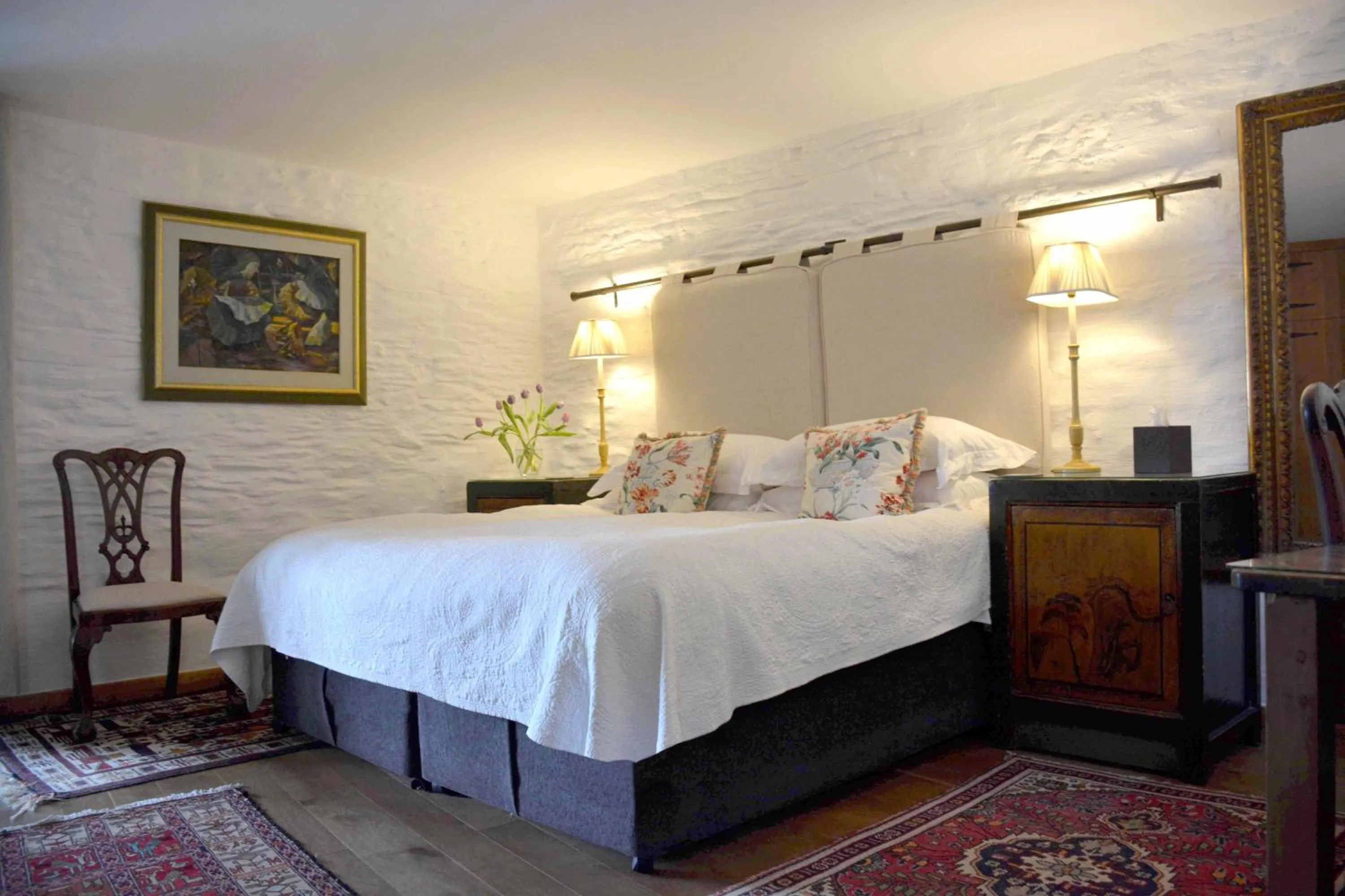 Bed in Kerswell Farmhouse
