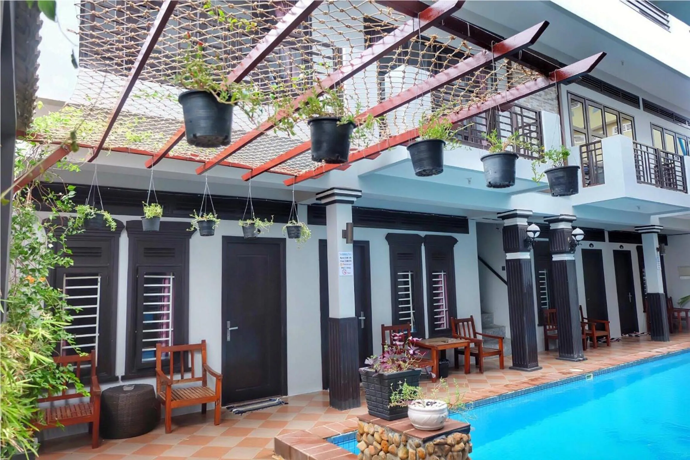 Pool view in VIBOLA Guesthouse