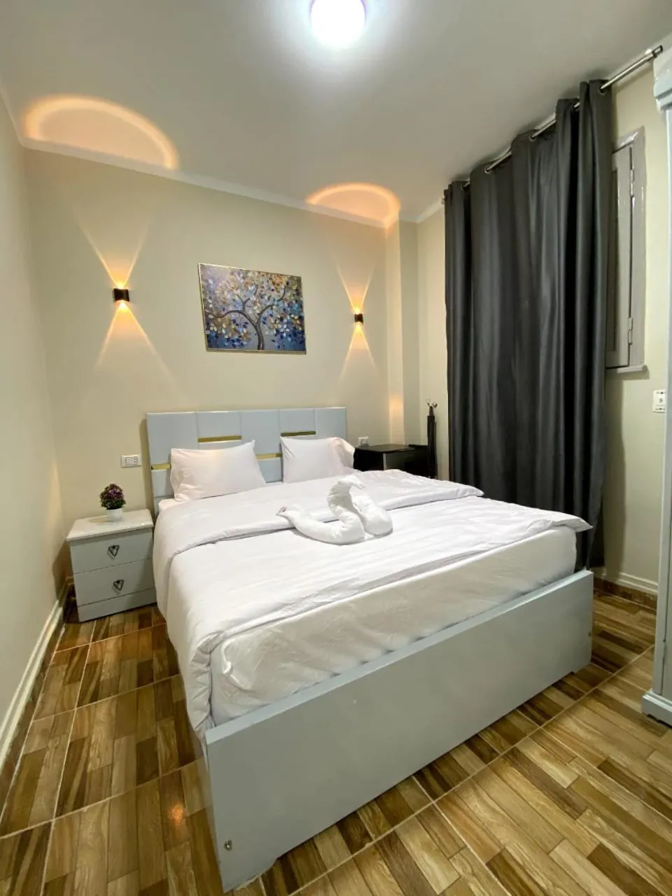 Bed in Sky light hotel