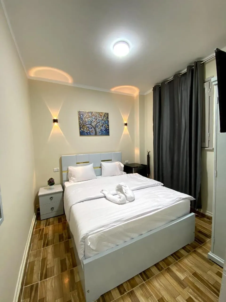 Bed in Sky light hotel