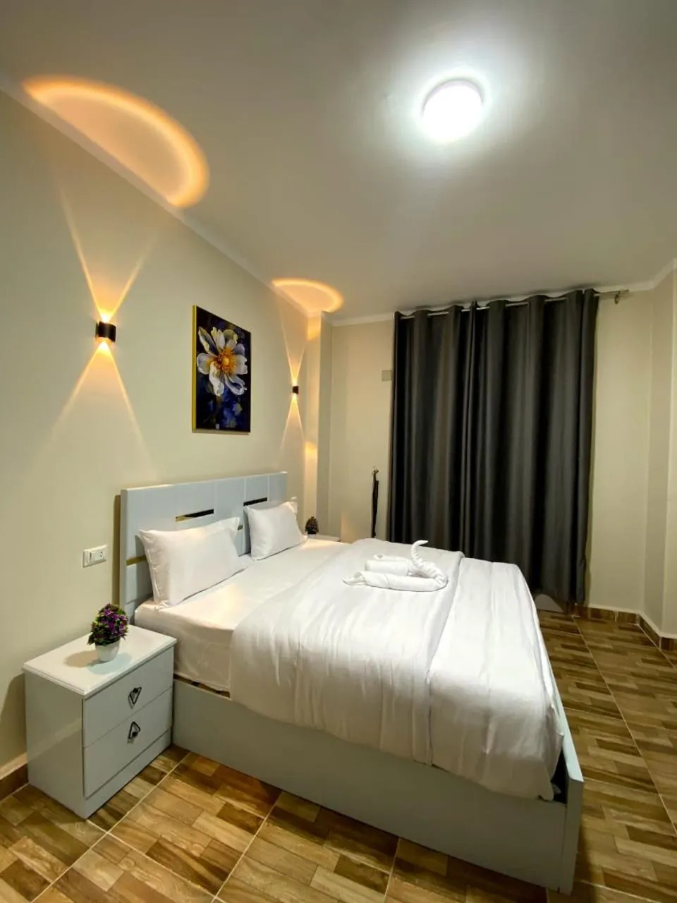 Bed in Sky light hotel