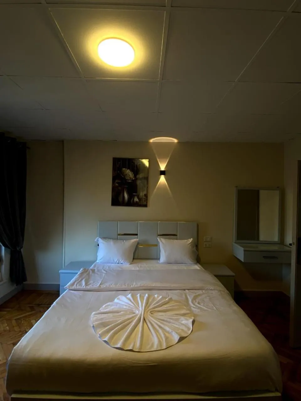 Bed in Sky light hotel